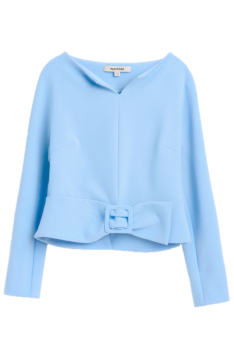 Natan Dames blouse lange mouw Blauw-1 1