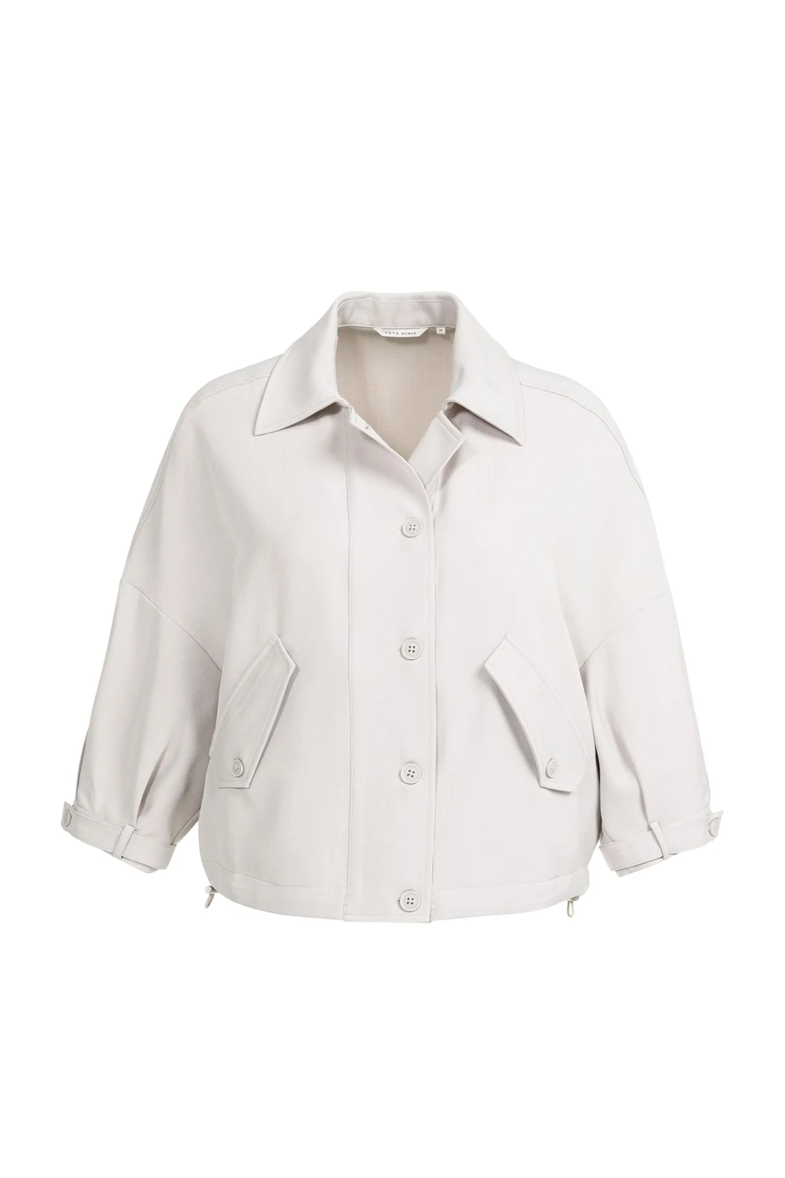 Dames blouse lange mouw grijs