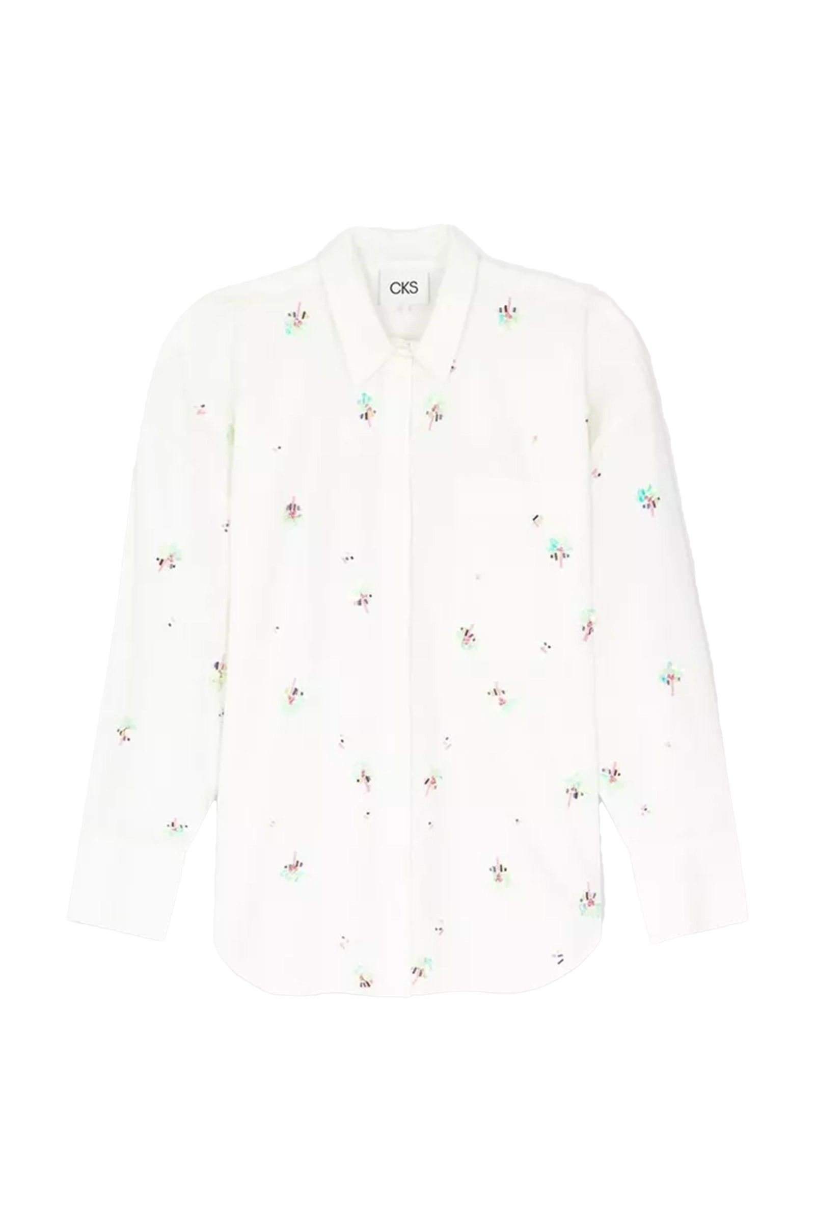 Dames blouse lange mouw ecru