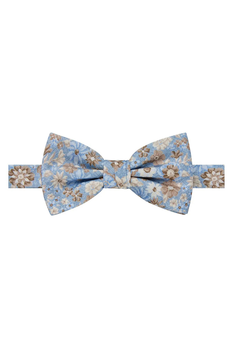 Profuomo BOWTIE SILK PRINT BLUE Blauw-1 1