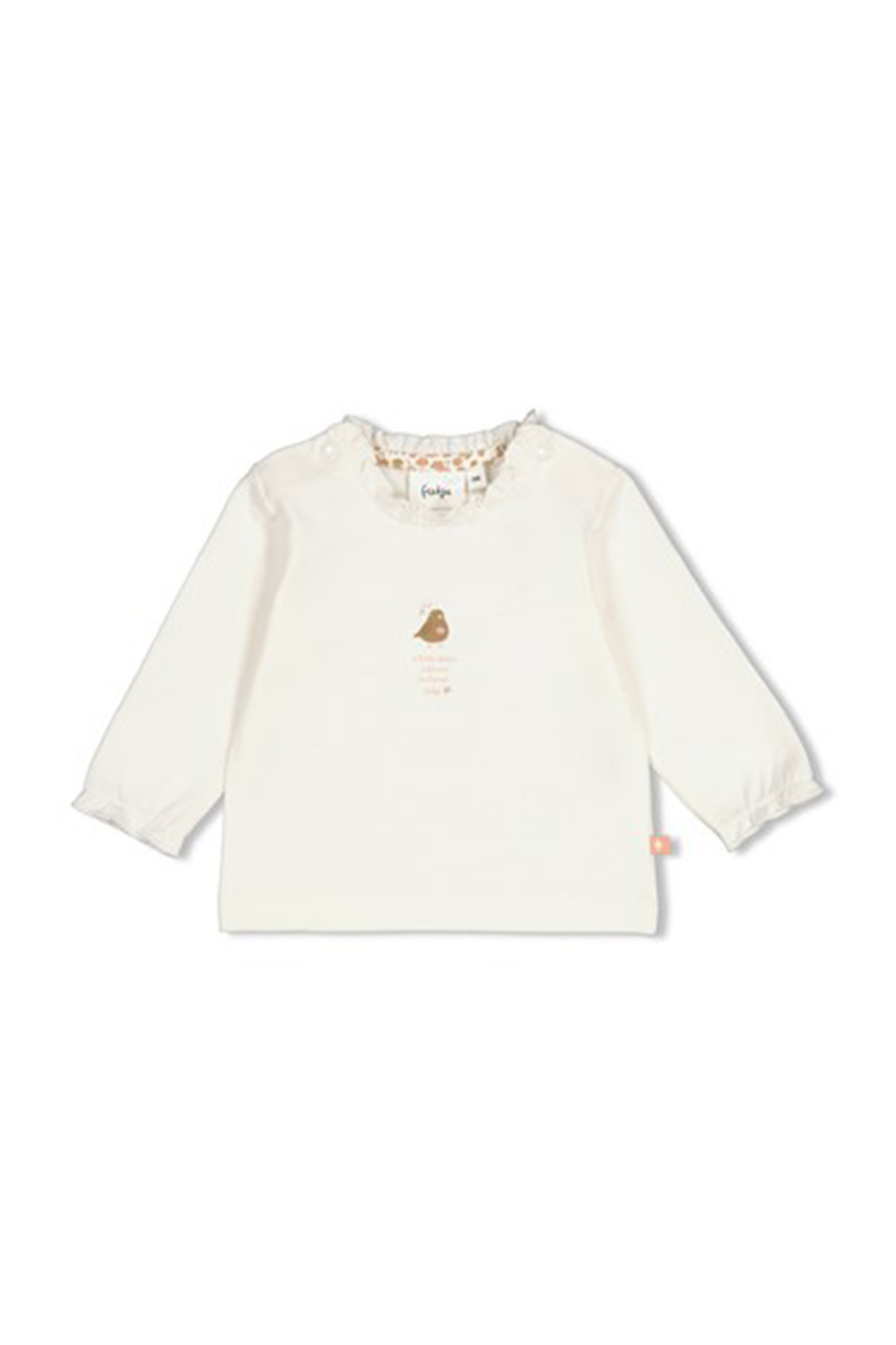 Baby t-shirt lange mouw ecru