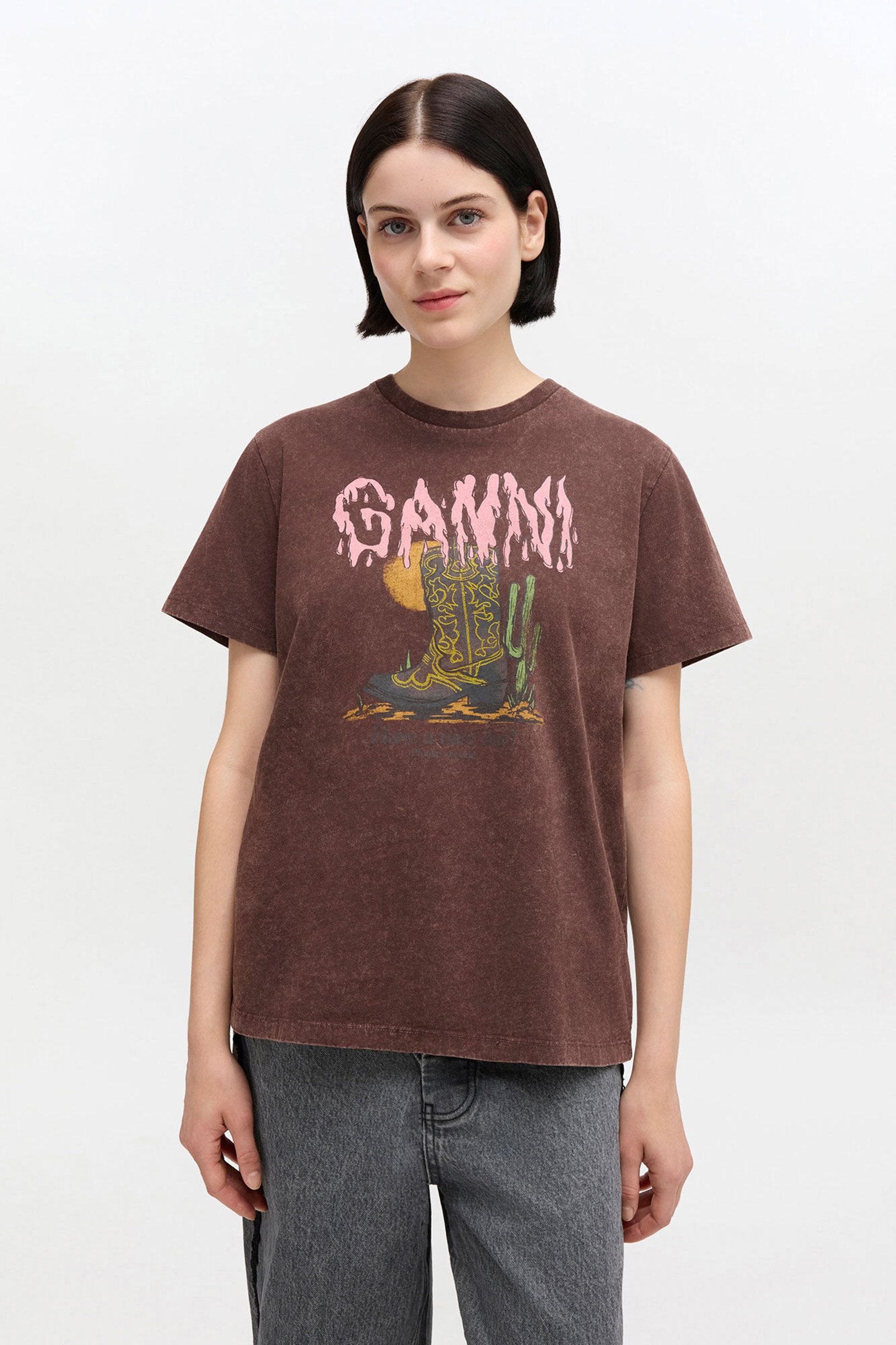 Dames t-shirt korte mouw rose