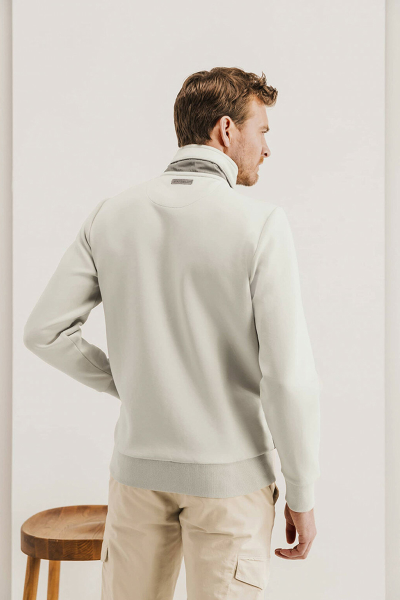State of Art Sweat Cardigan Plain Grijs-2 3