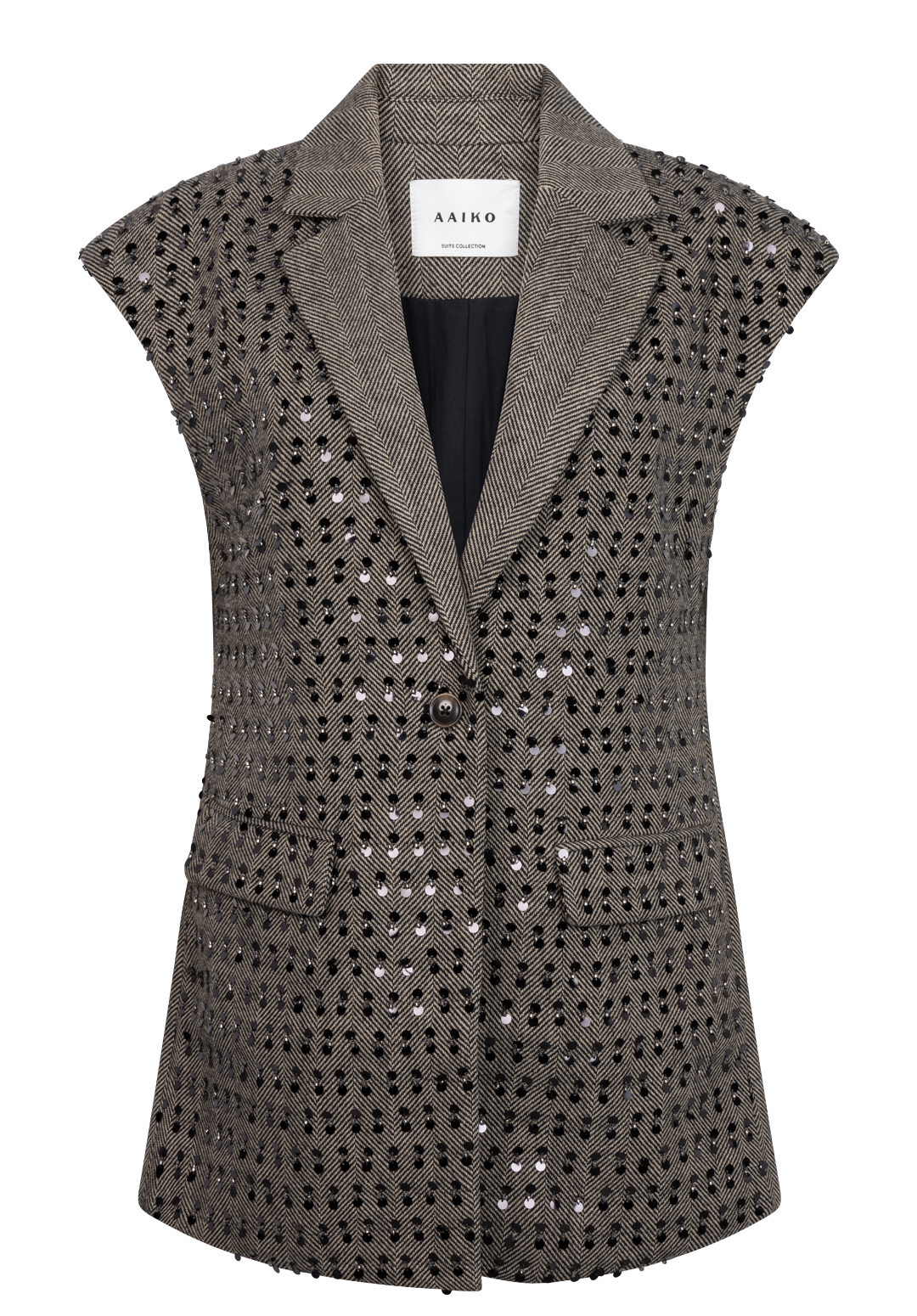 Dames gilet bruin