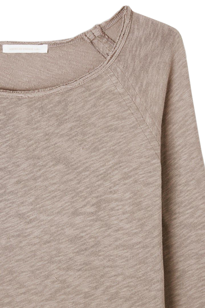 Dames t-shirt lange mouw grijs