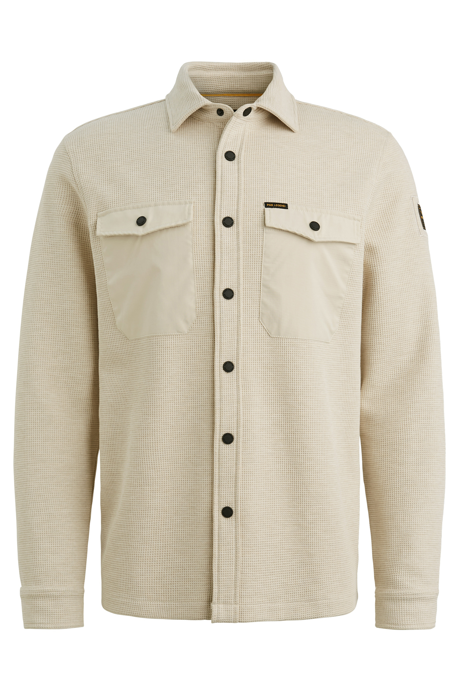 Heren overhemd lm casual bruin