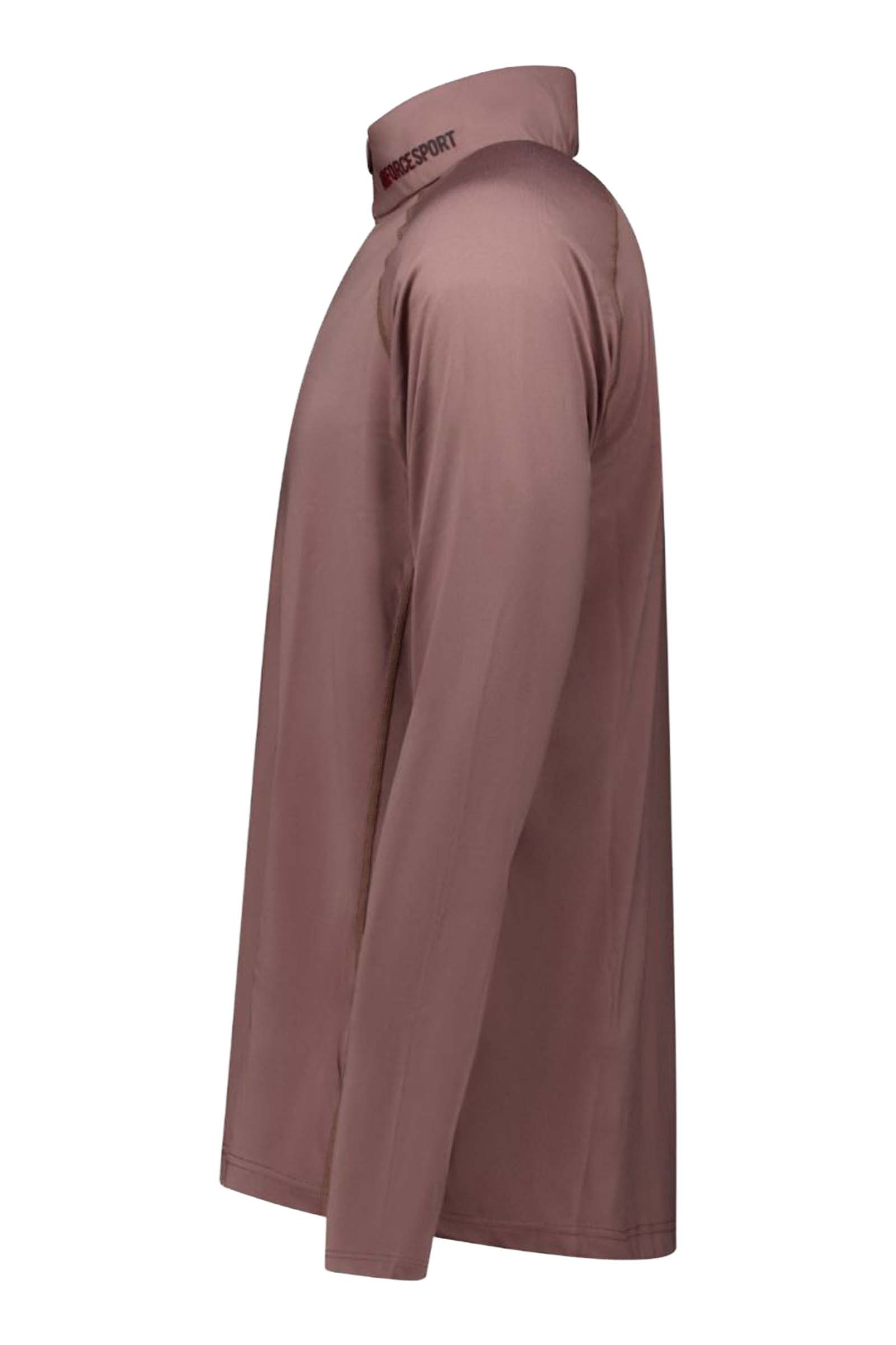 Wintersport heren pully+rits bruin