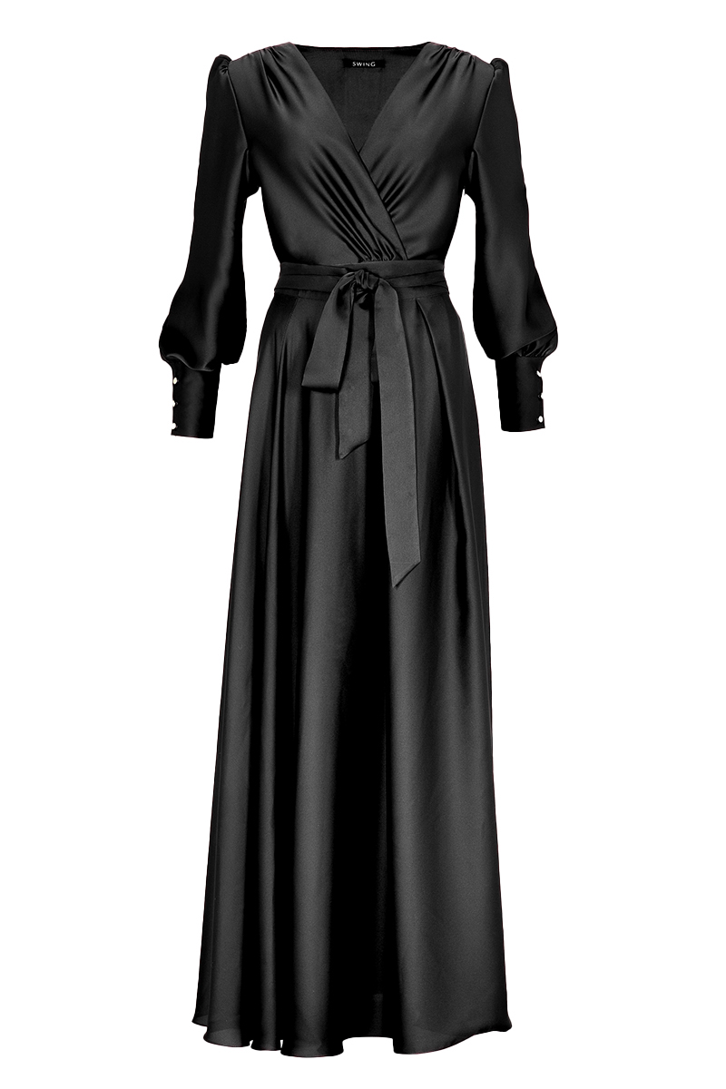 Swing Kleid mit abnehmbarem Rock Zwart-1 1