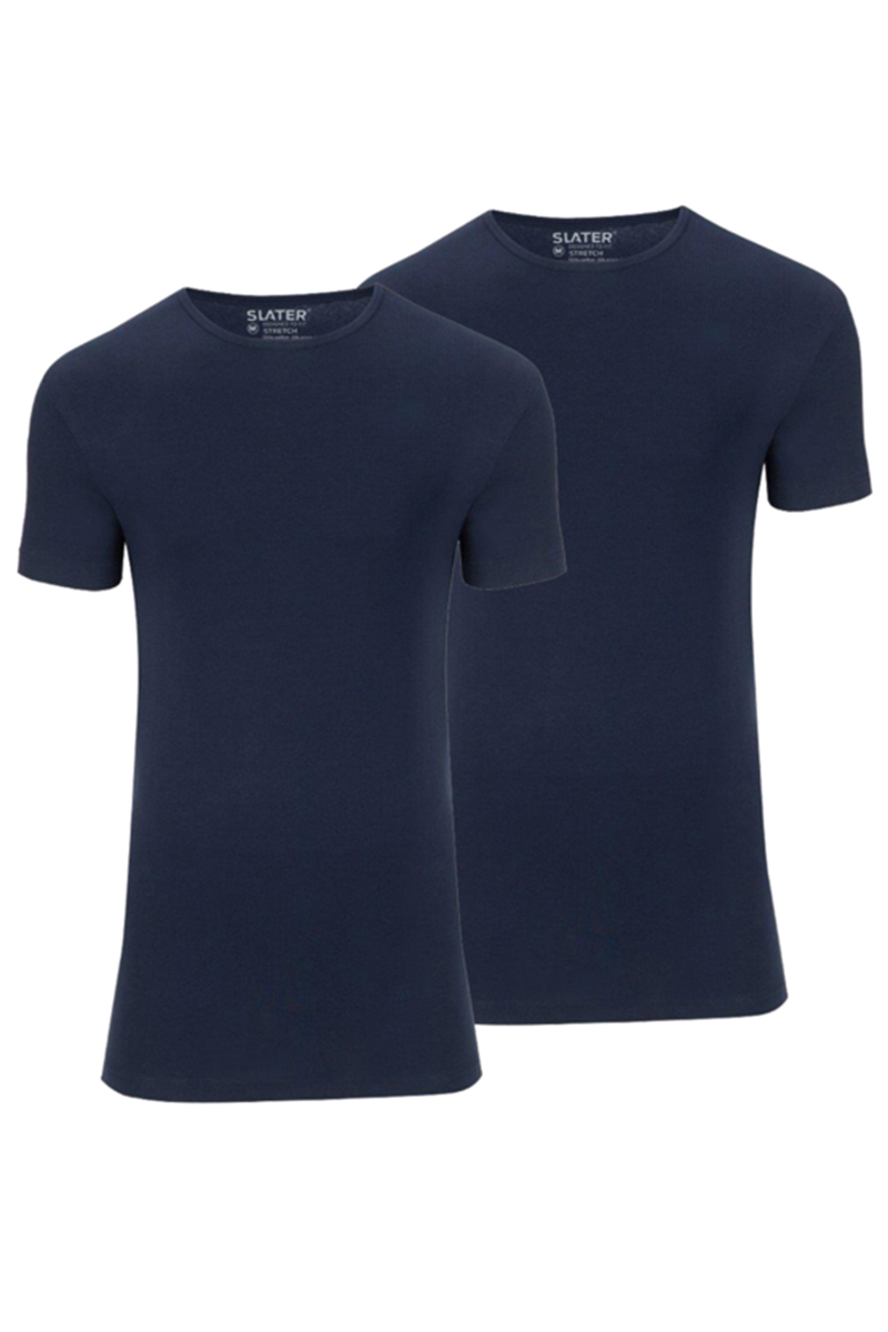 Heren t-shirt kortemouw blauw