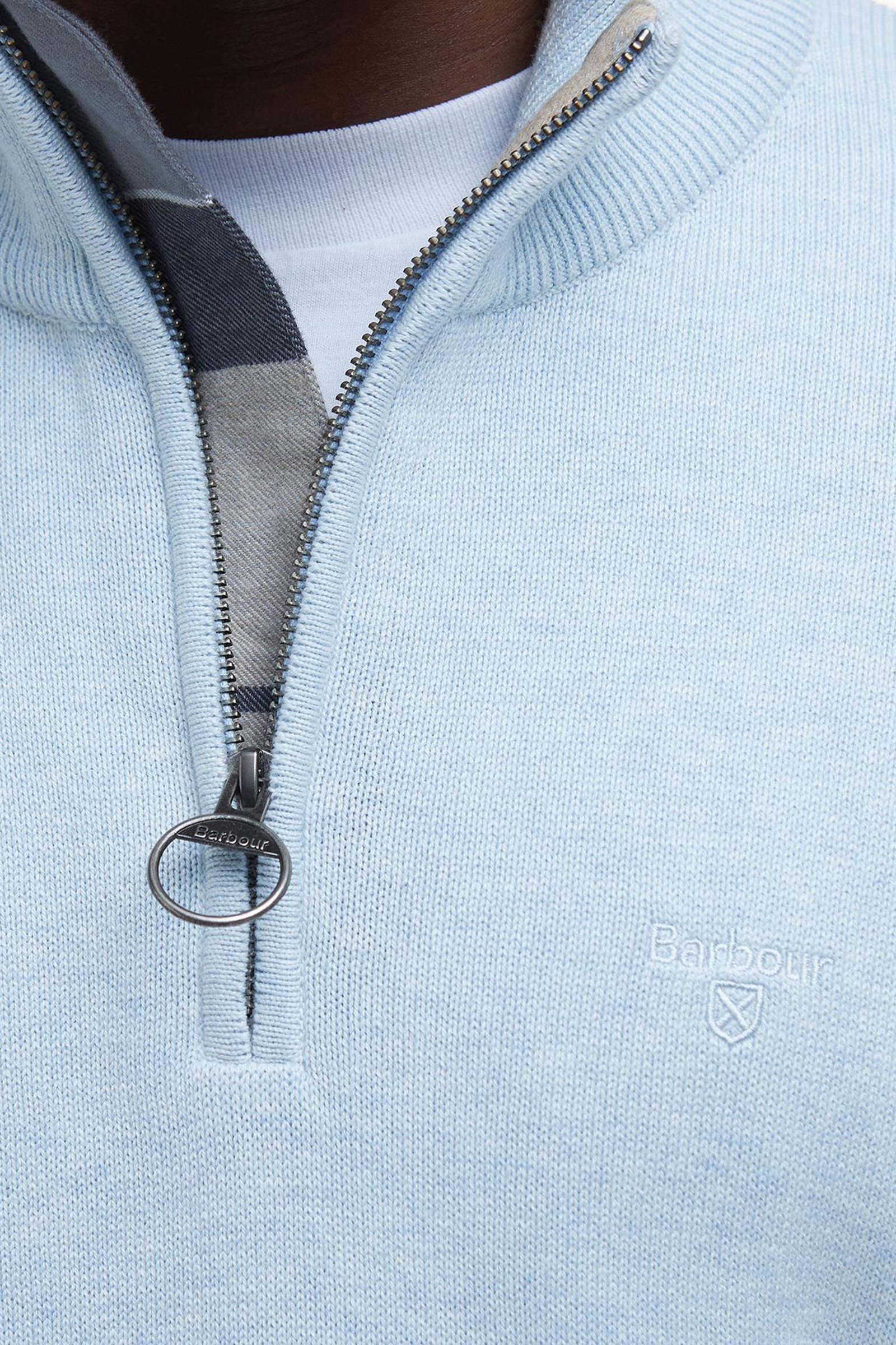 Barbour COTTON HALF ZIP Blauw-1 3