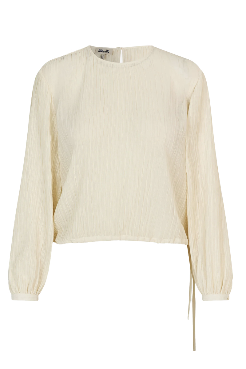 Dames blouse lange mouw ecru