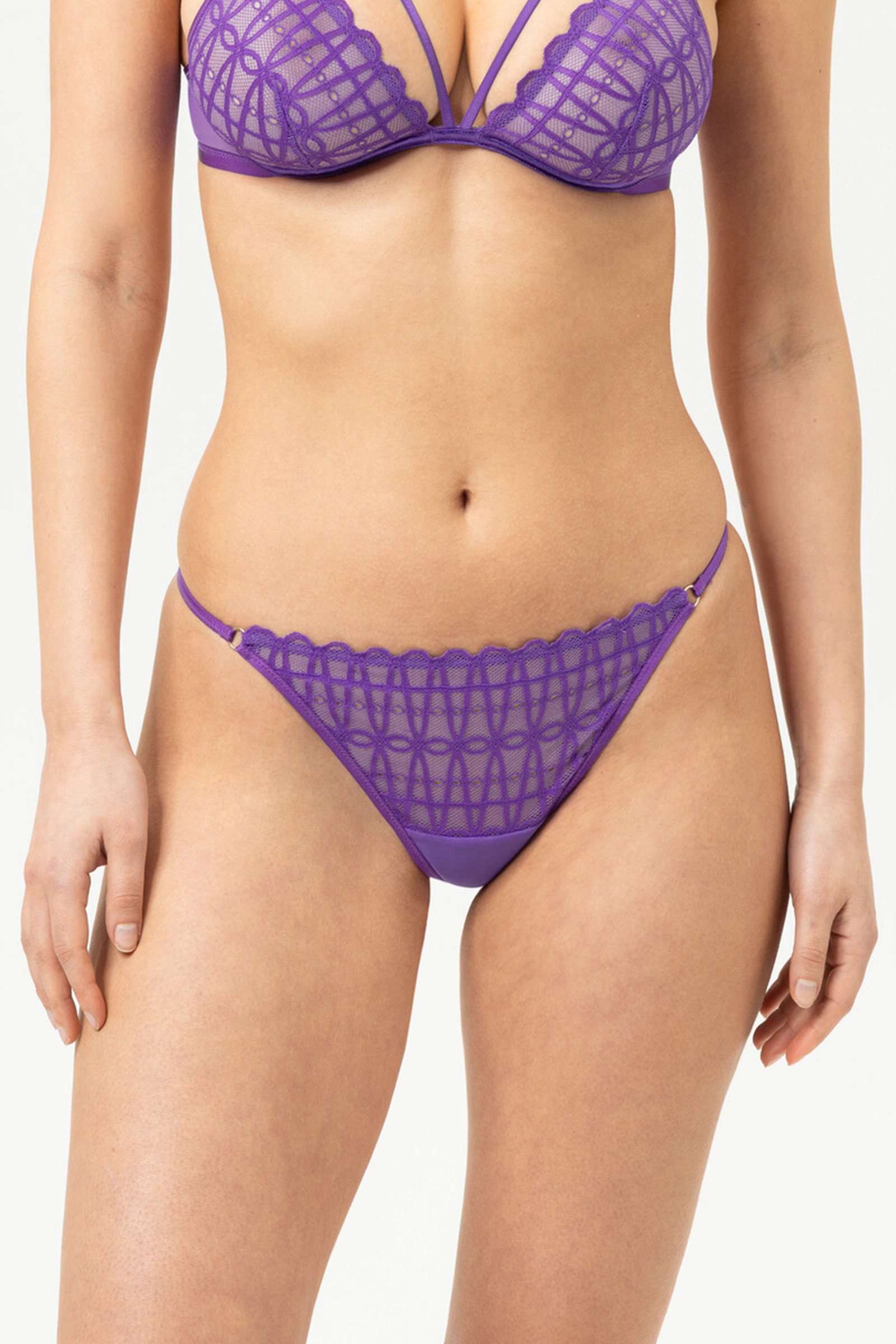 Lingerie dames string paars