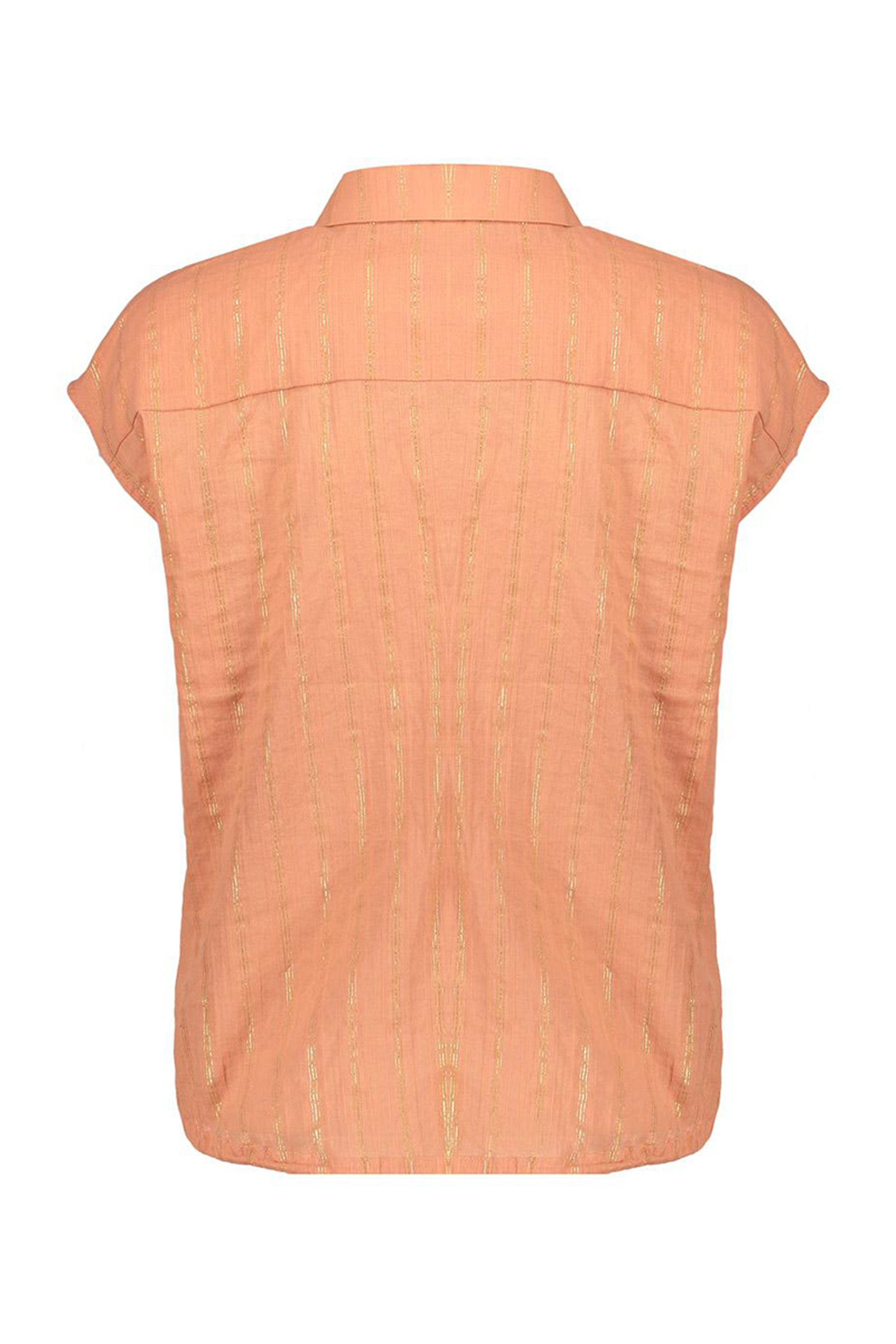 Dames blouse lange mouw oranje