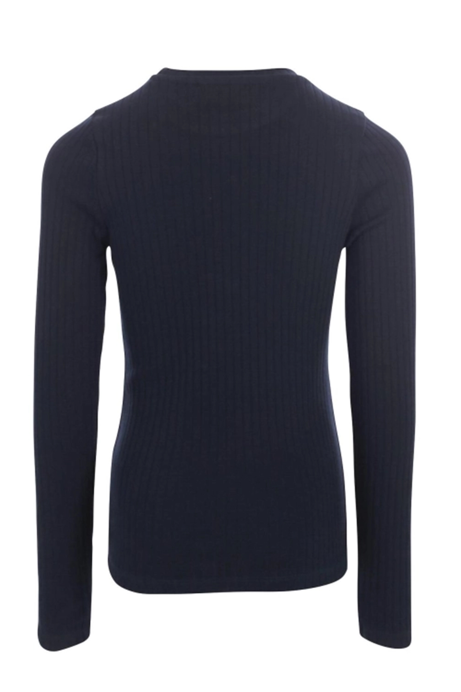 Meisjes t-shirt lange mouw blauw