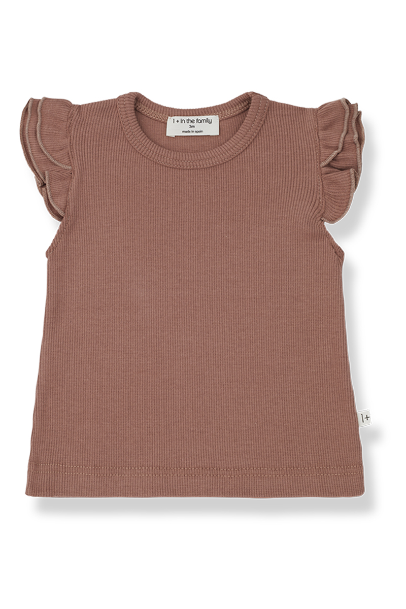 Baby t-shirt korte mouw rose