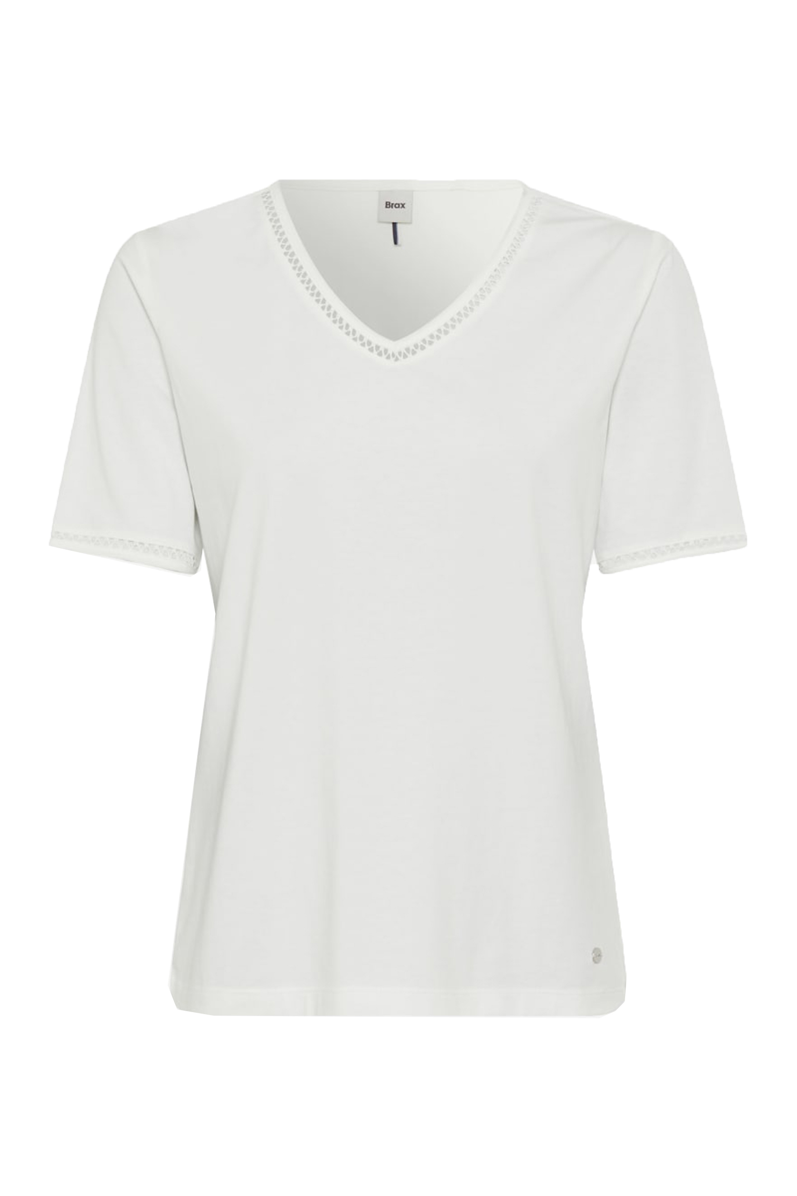 Dames t-shirt korte mouw ecru