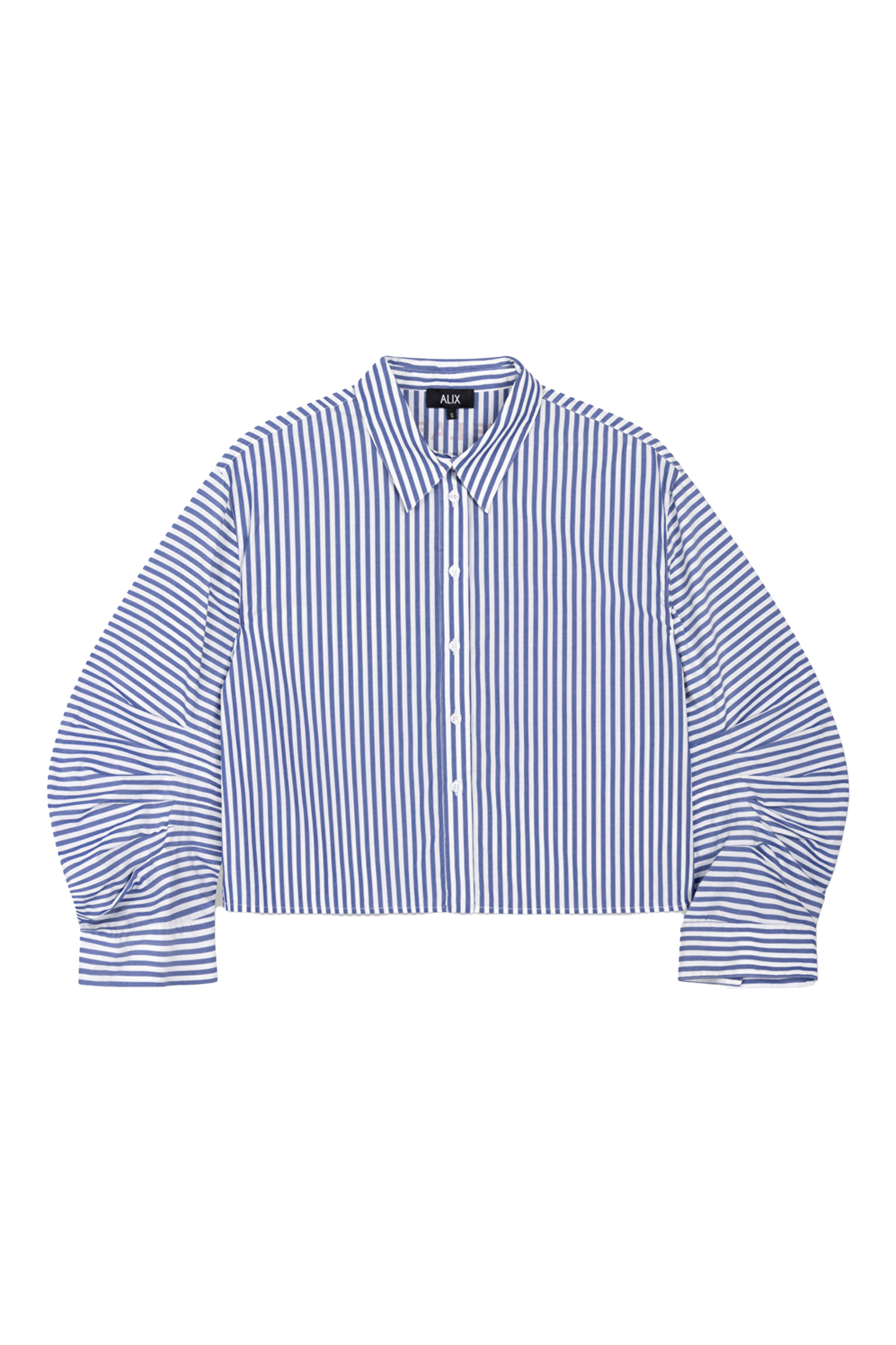 Dames blouse lange mouw blauw