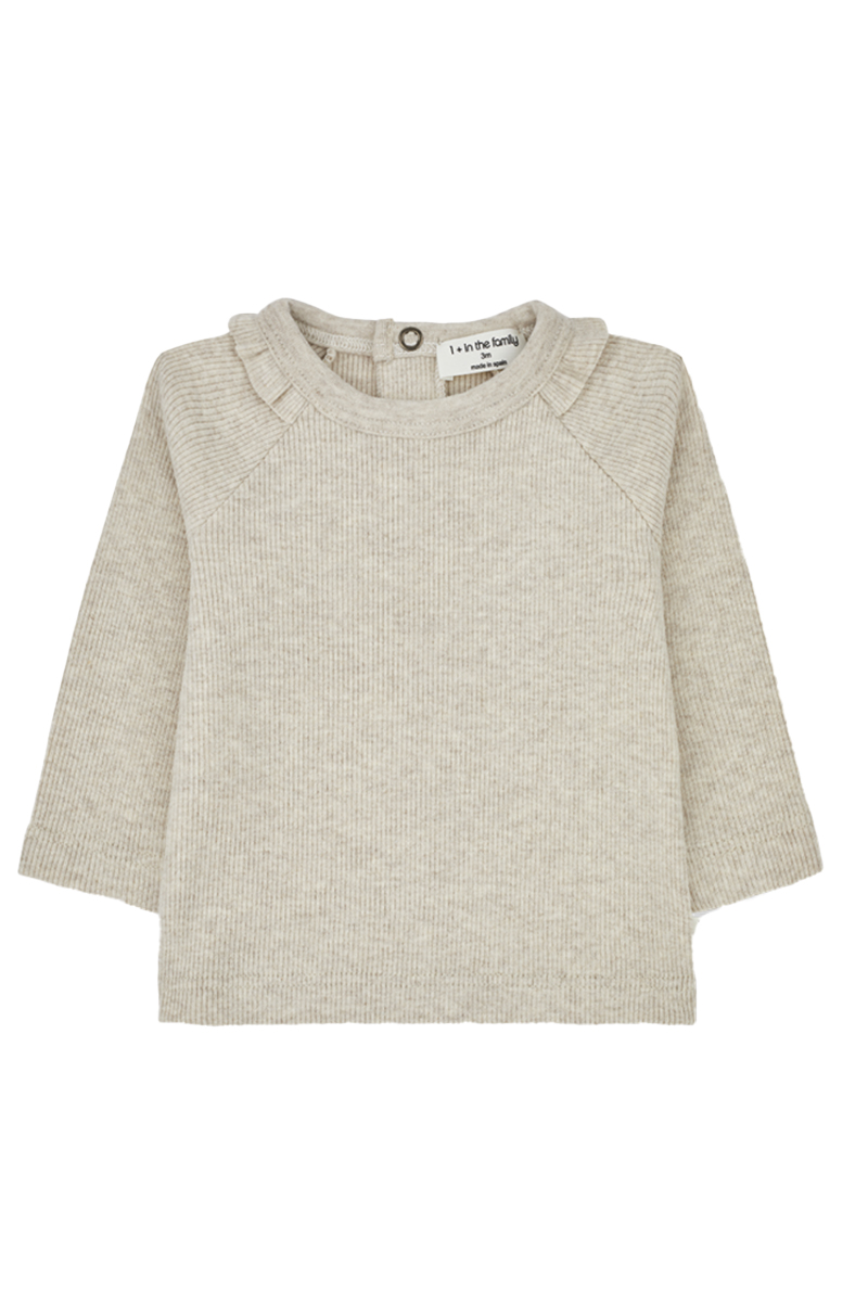 Baby t-shirt lange mouw ecru