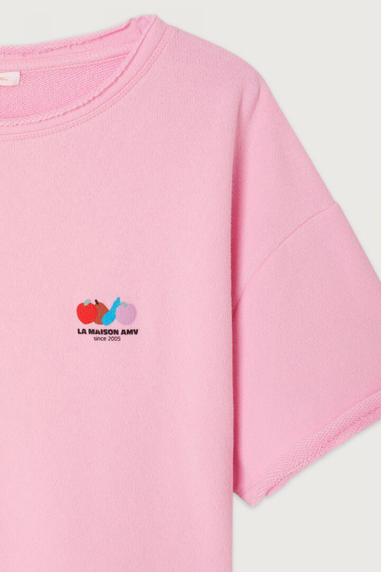 Dames t-shirt korte mouw rose