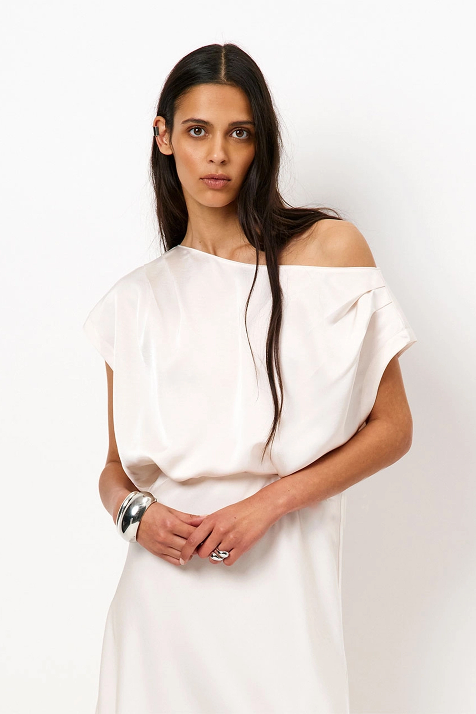 Dames top ecru