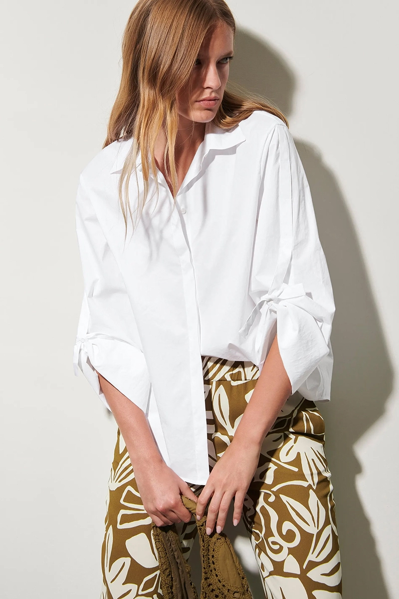 Dames blouse lange mouw wit