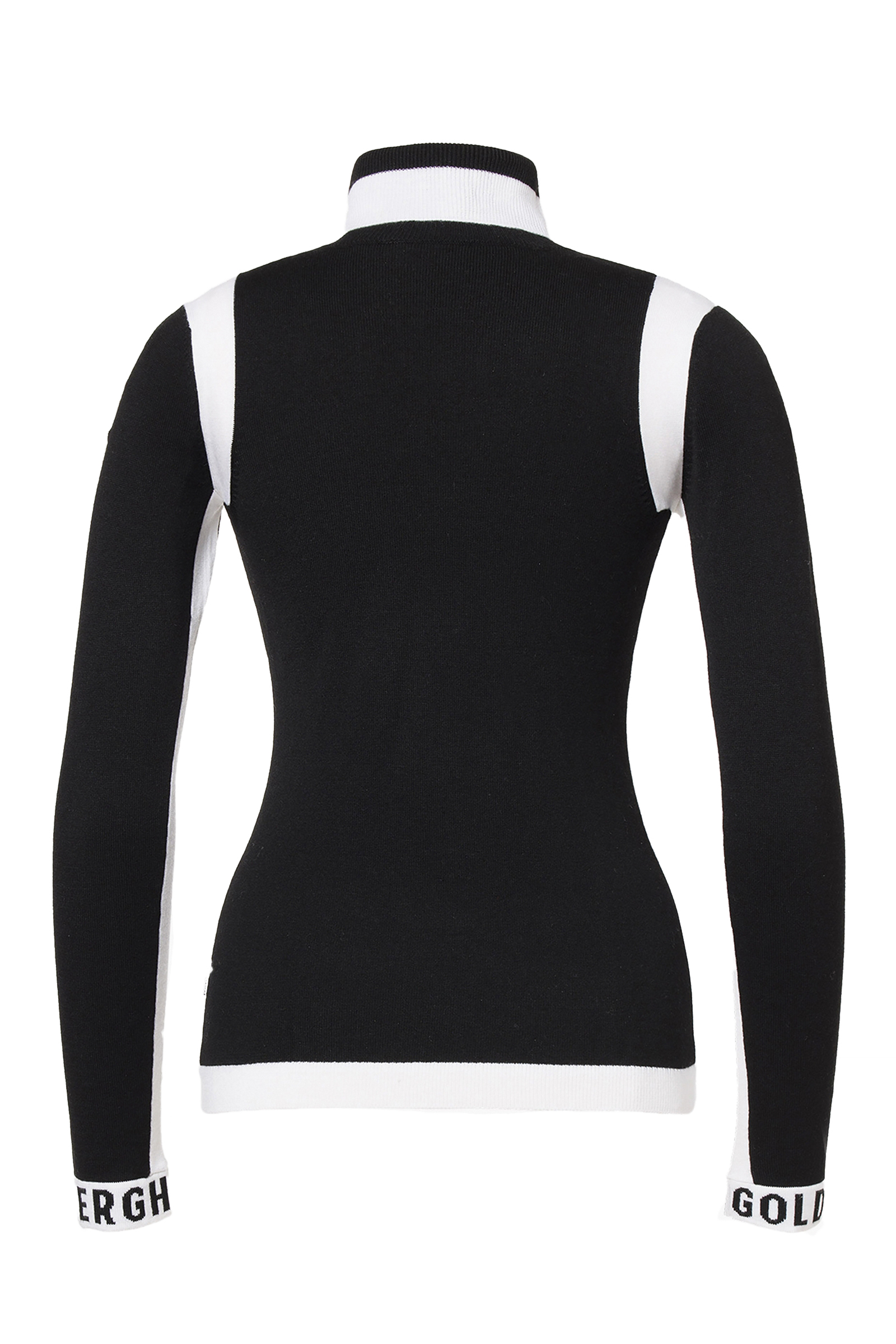 Wintersport dames pully+rits zwart