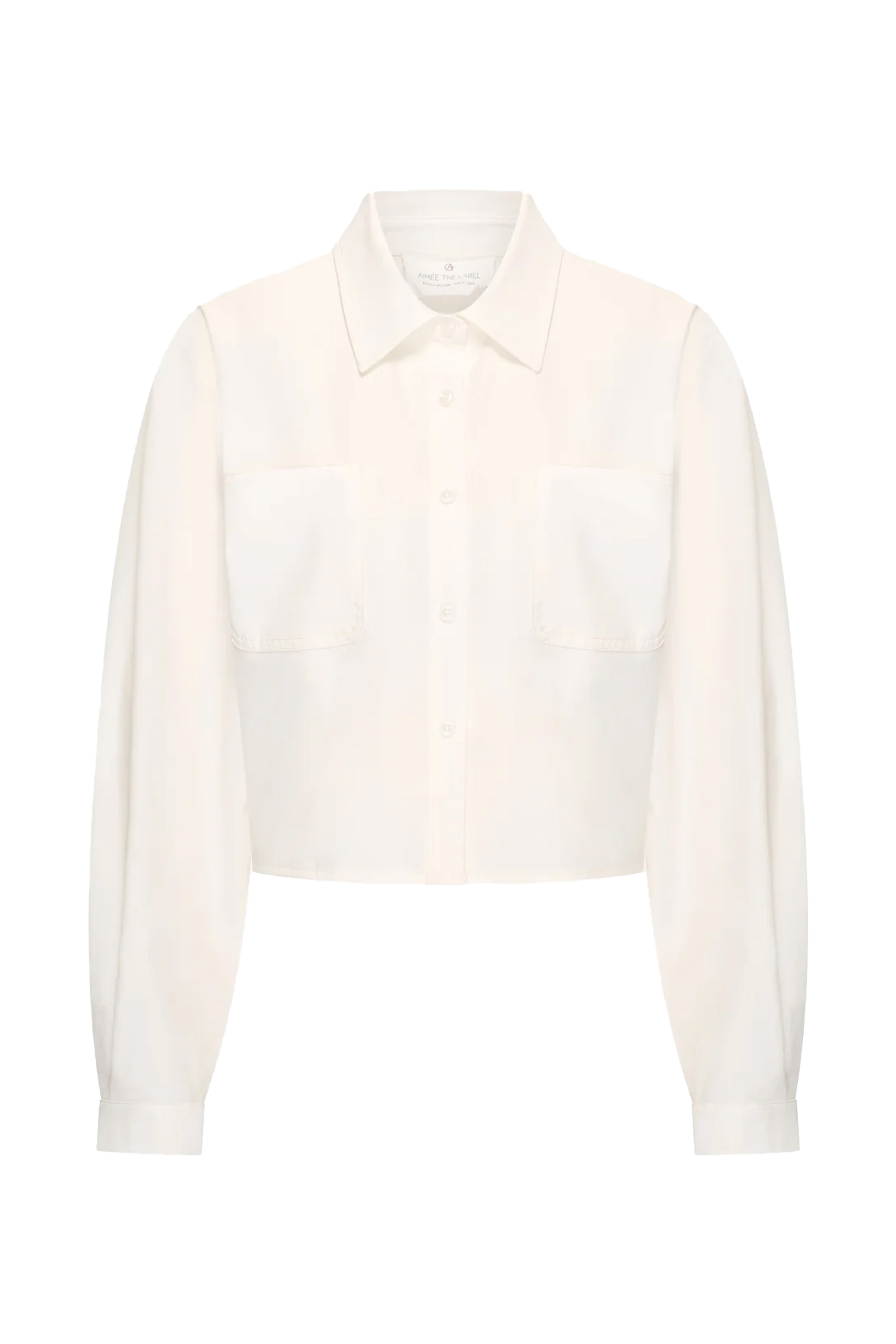 Dames blouse lange mouw wit