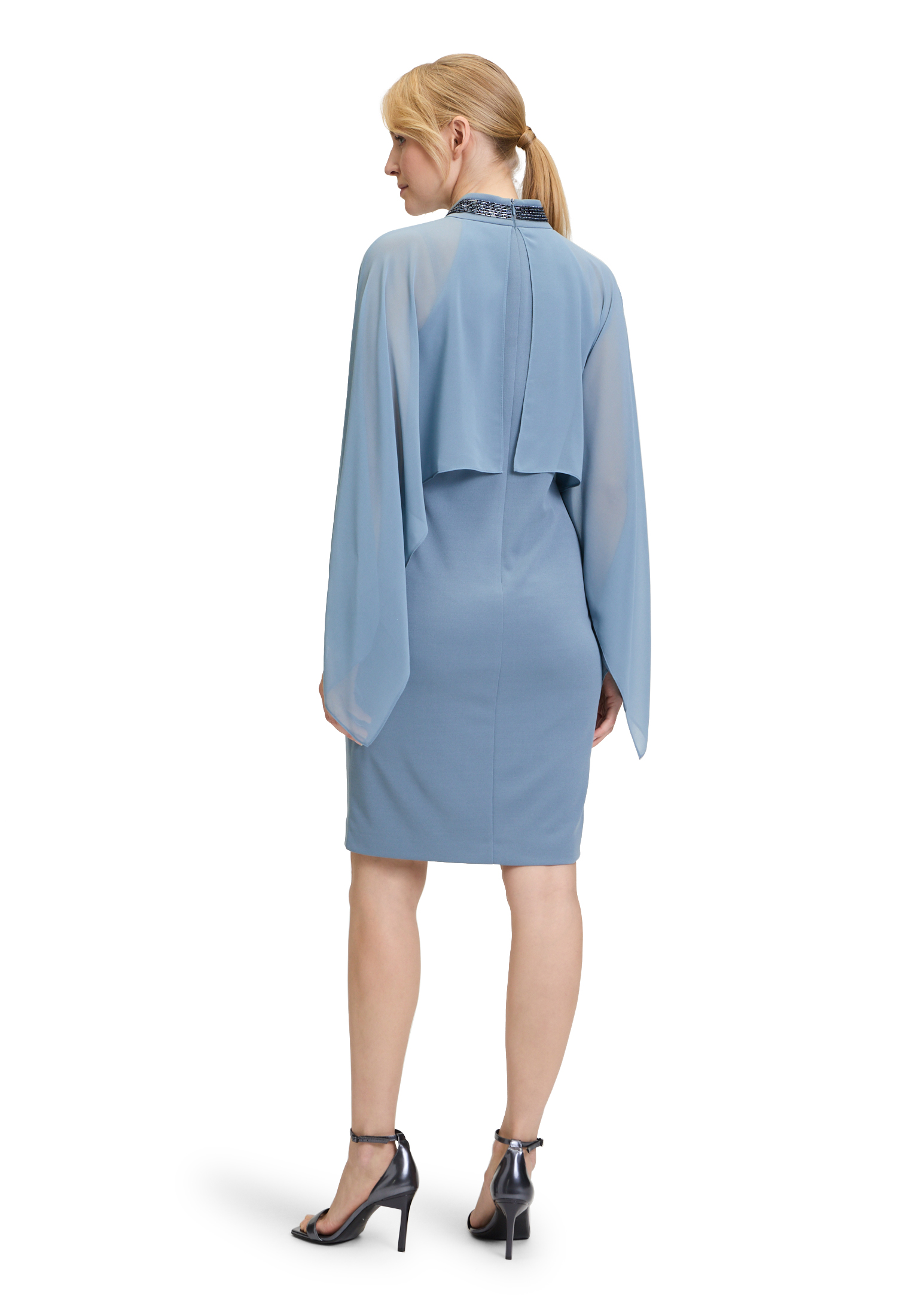 Vera Mont Kleid Kurz 1/1 Arm Bluish Grey 4