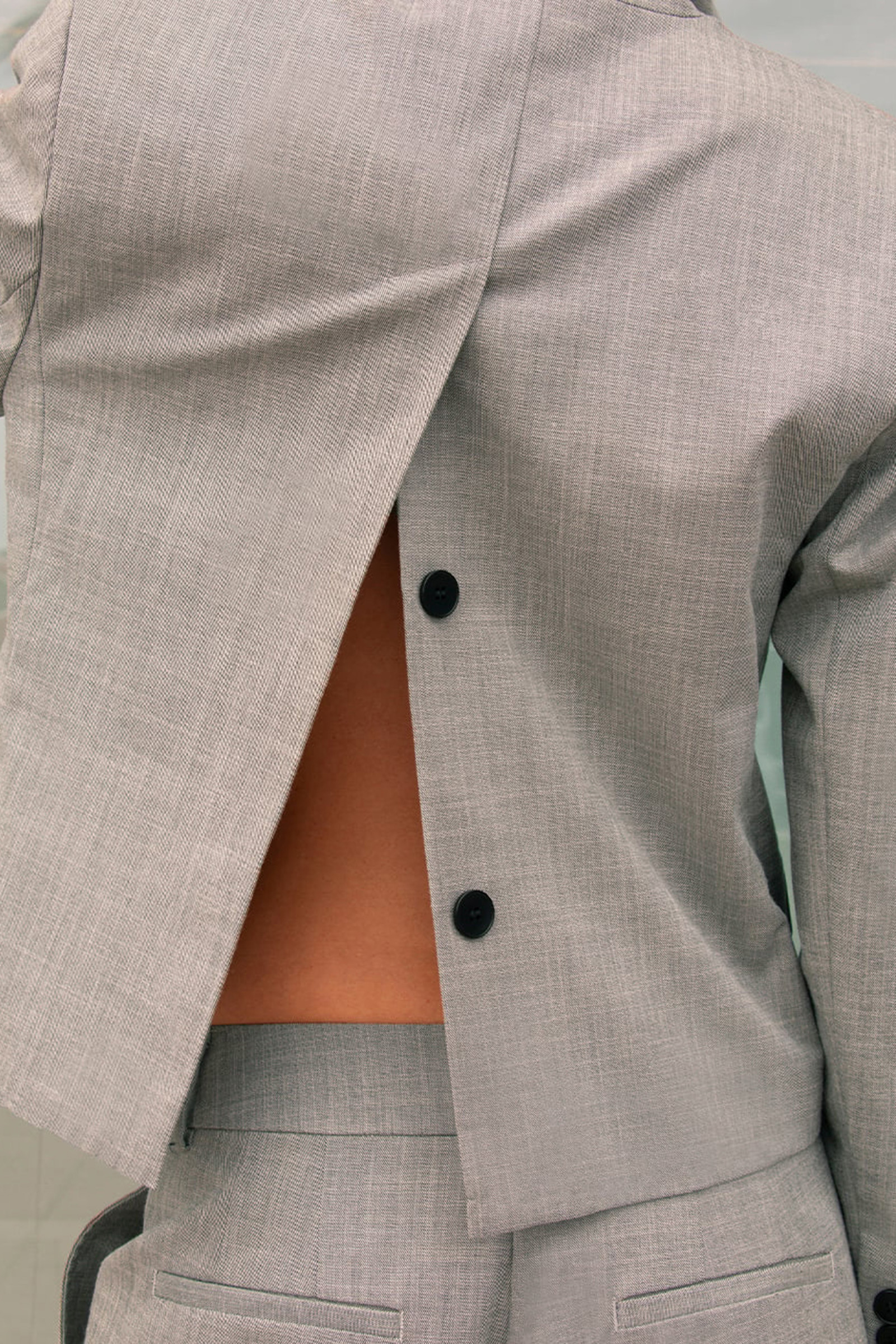 Dames blazer grijs