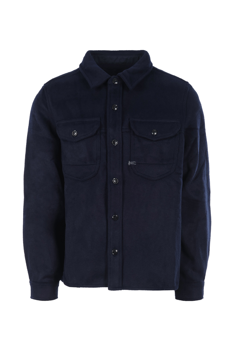 Heren overshirt blauw