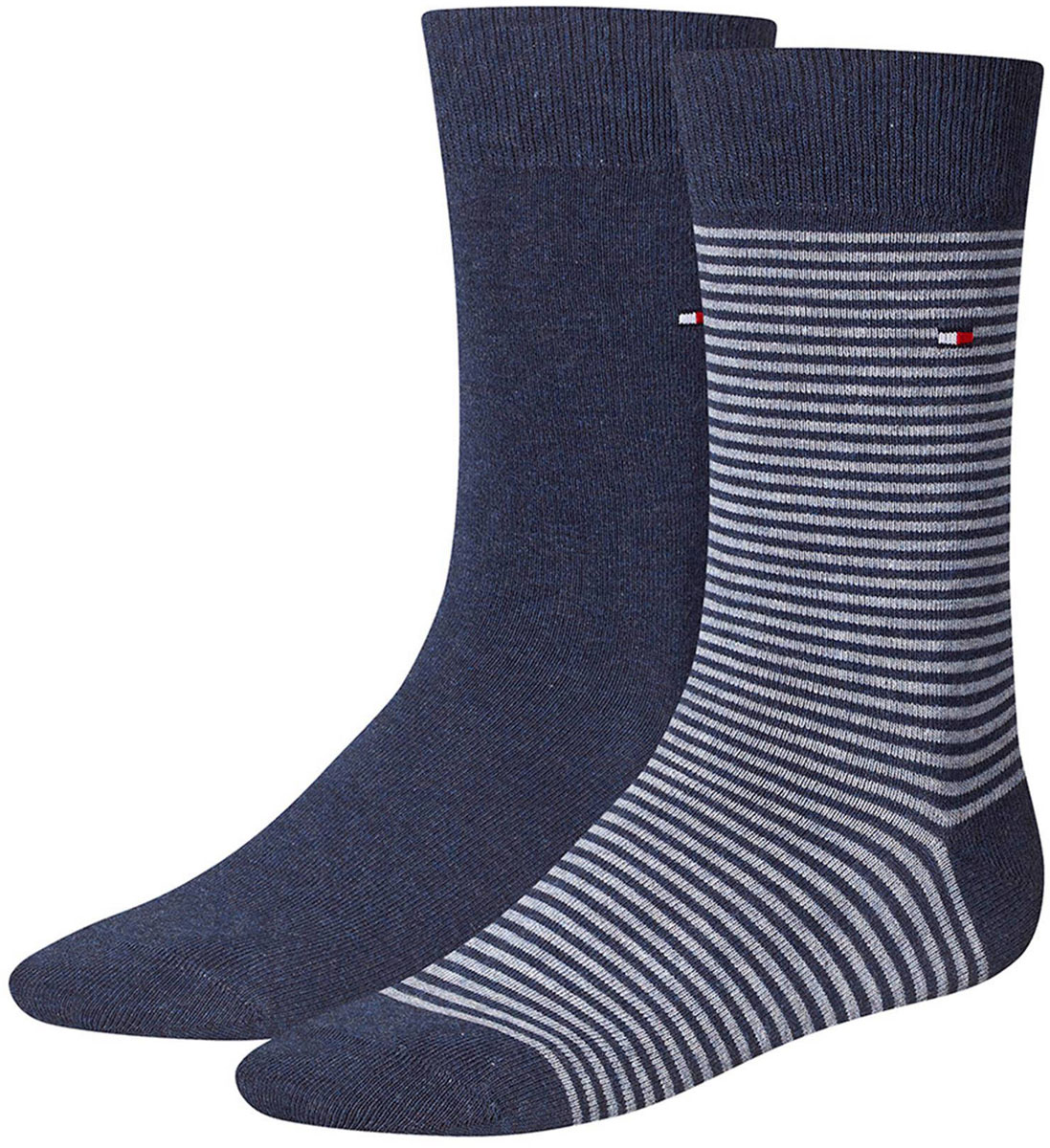 Tommy Hilfiger TH MEN SMALL STRIPE SOCK 2P 00185718 Blauw-1 1