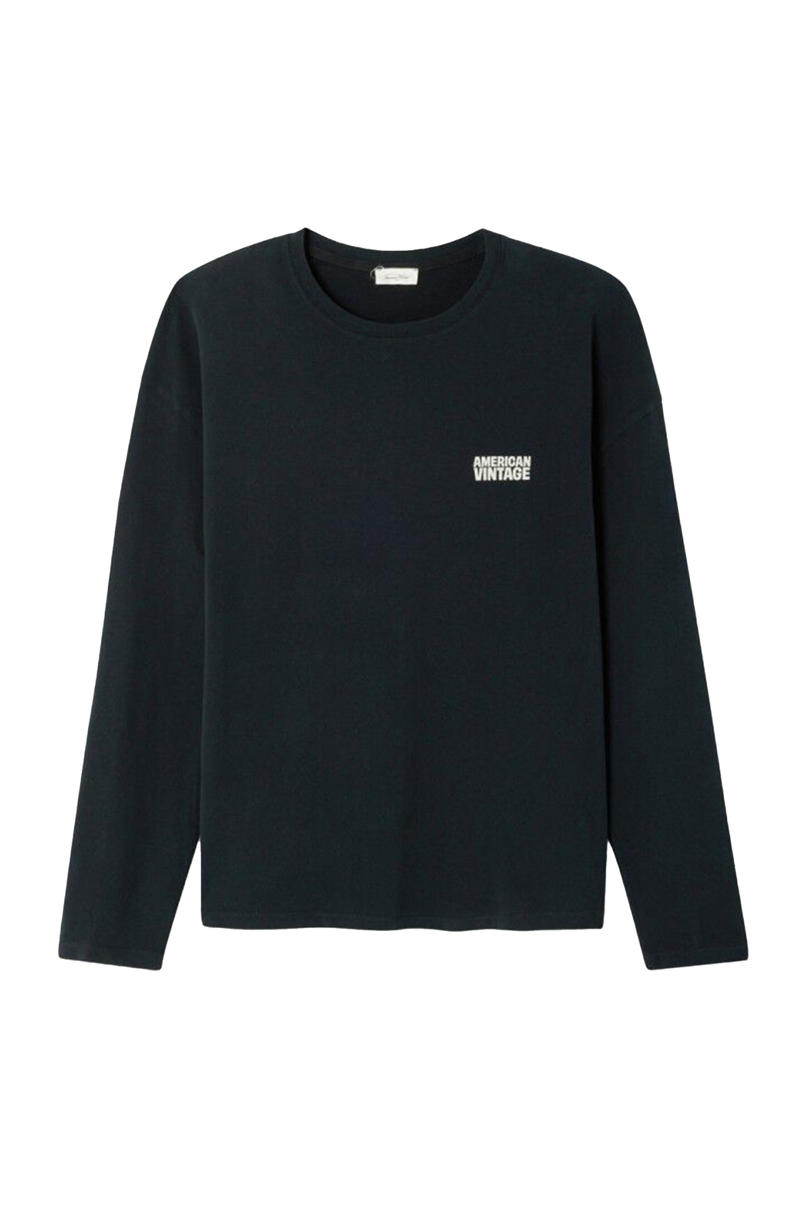 Heren t-shirt lange mouw zwart