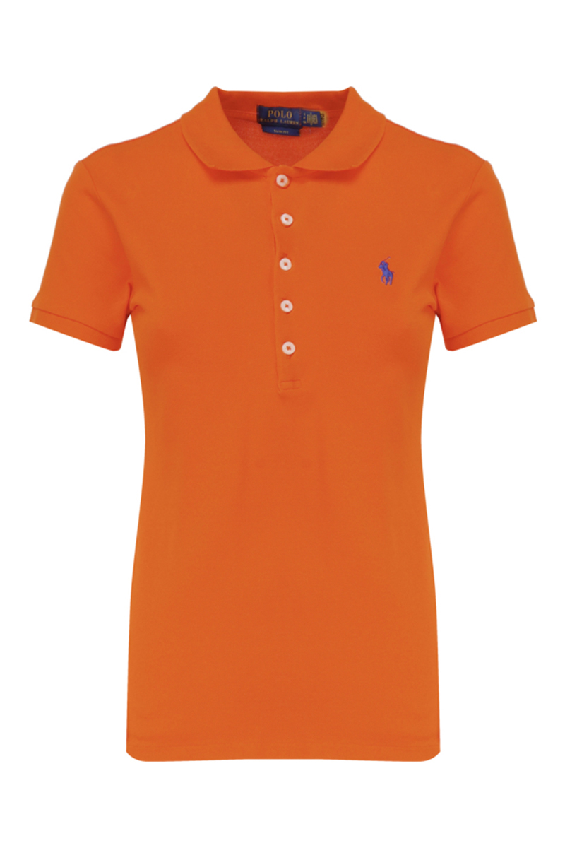 Dames polo oranje