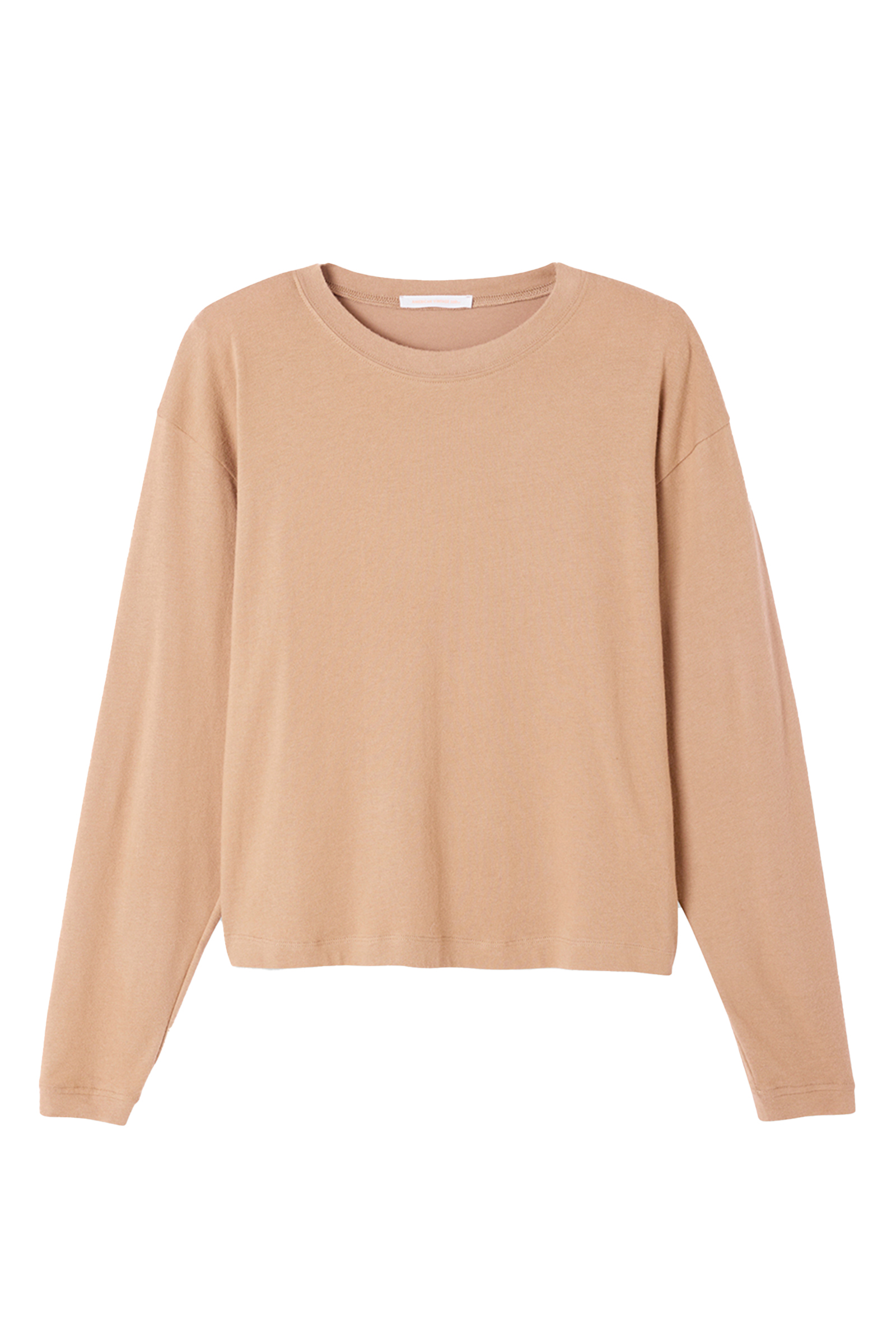 Dames t-shirt lange mouw bruin