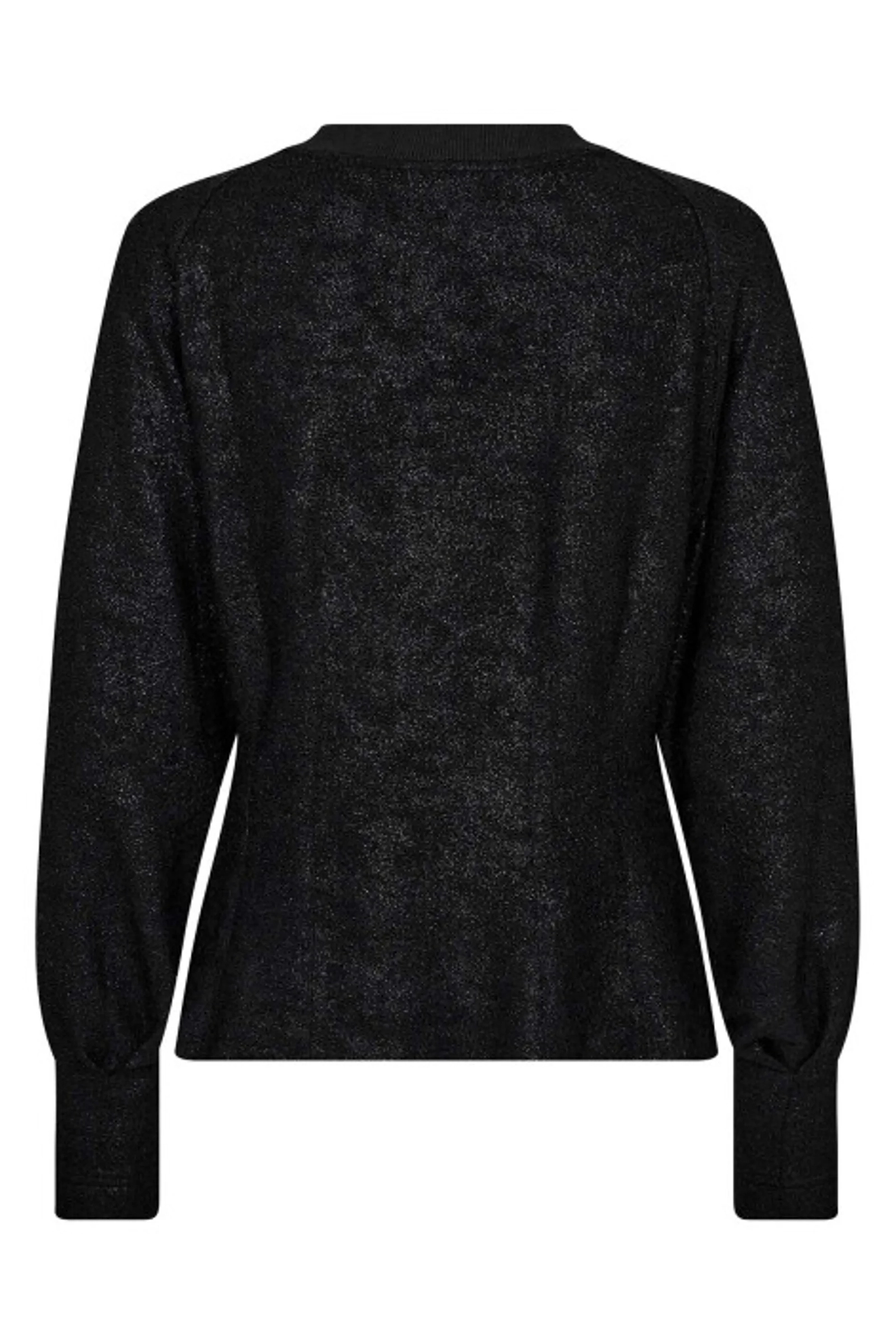 Dames blouse lange mouw zwart