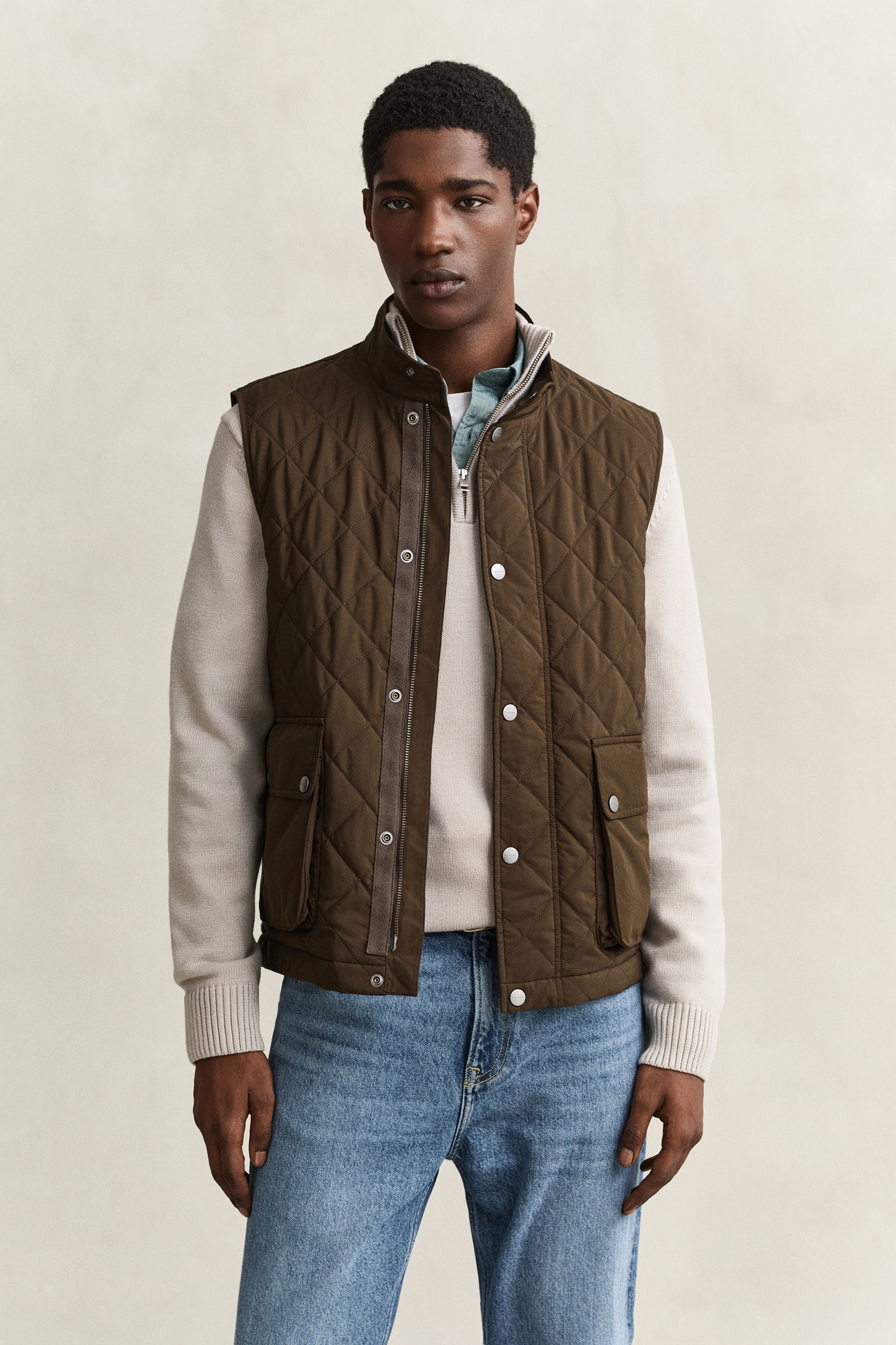 Heren bodywarmer bruin