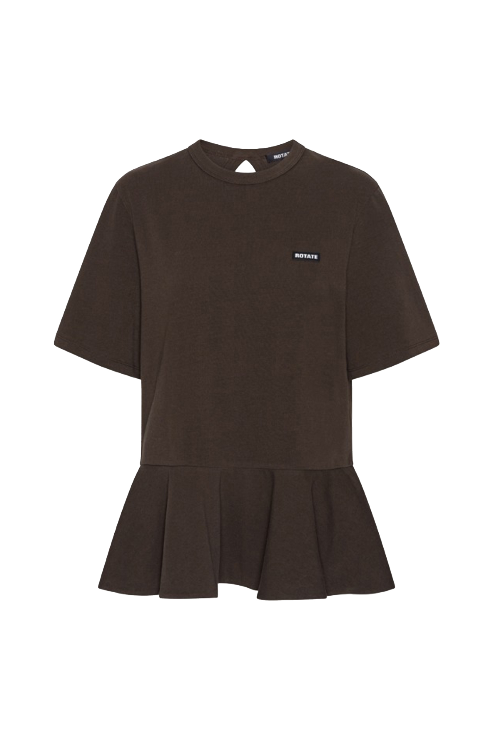 Dames t-shirt korte mouw bruin