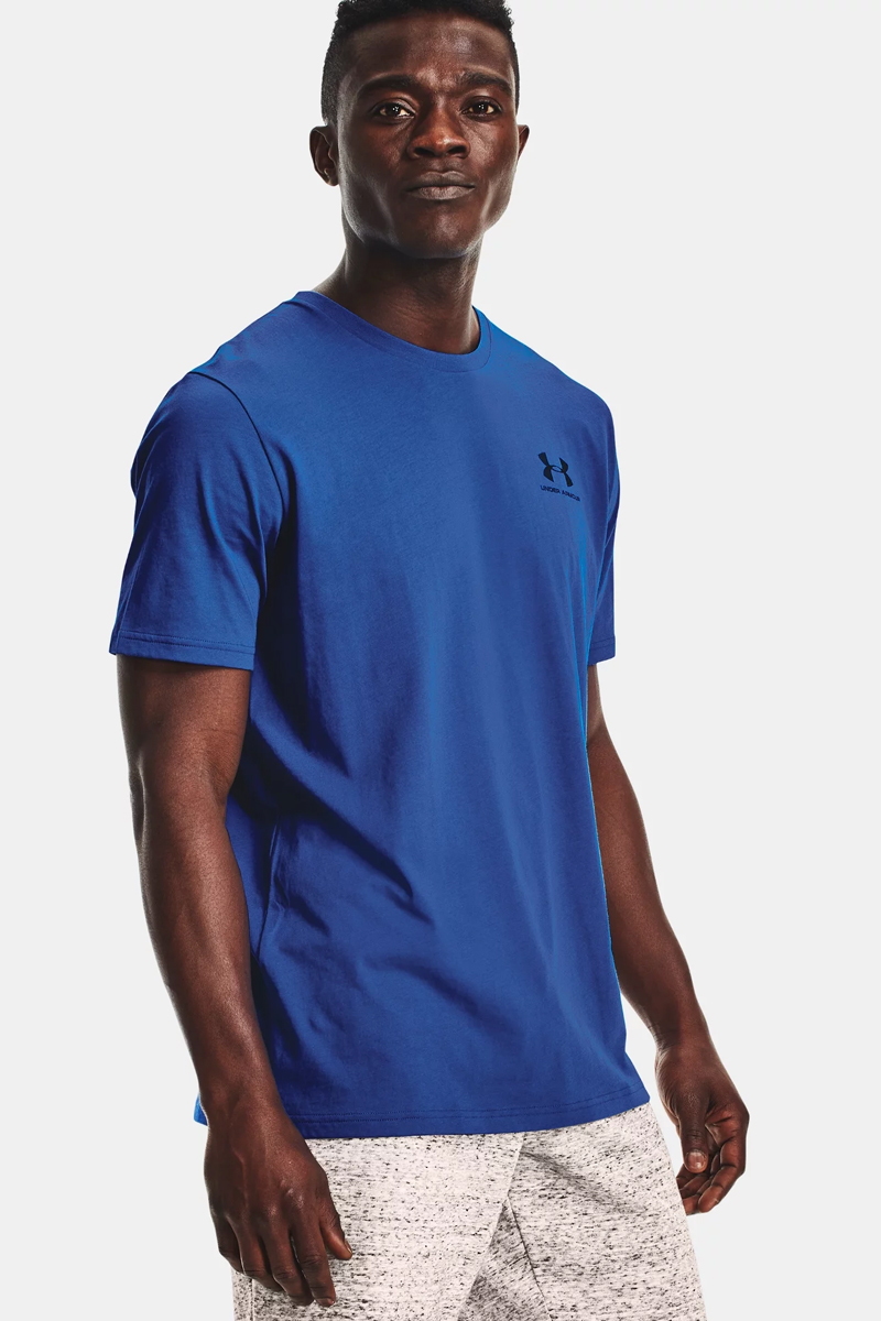 Casual heren t-shirt km blauw