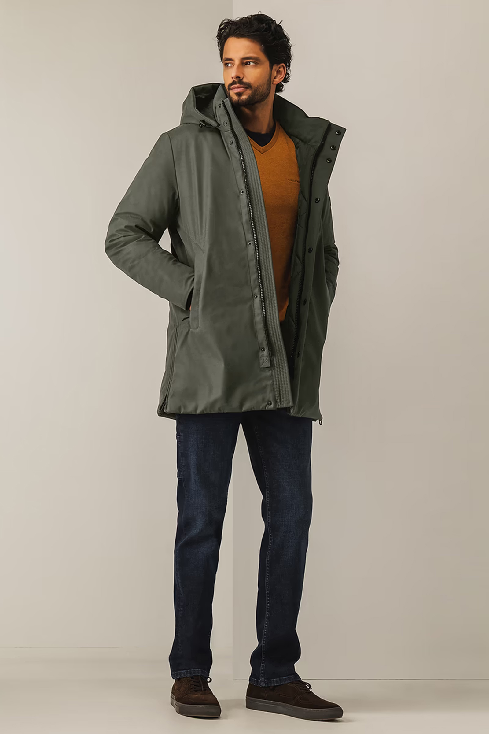 Heren jas groen