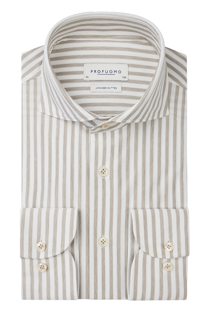 Profuomo SHIRT X-CUTAWAY SC SF TAUPE Taupe 1
