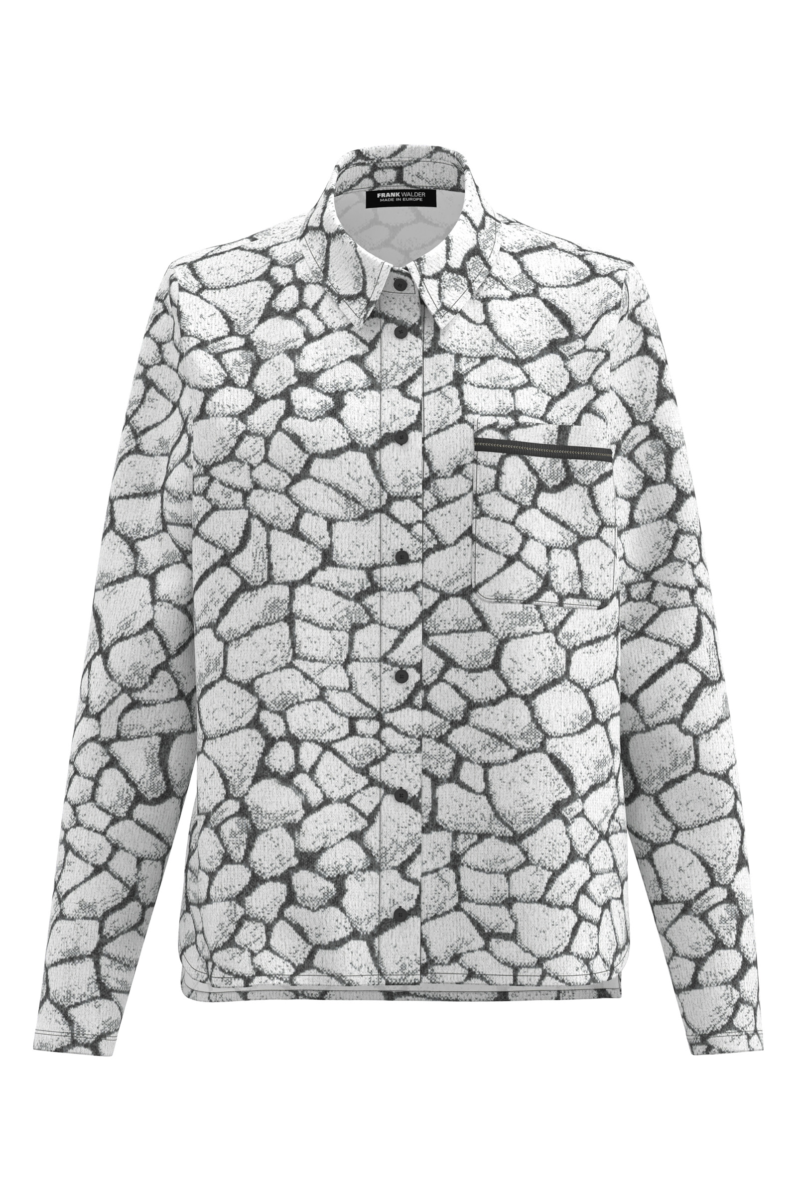 Dames blouse lange mouw grijs