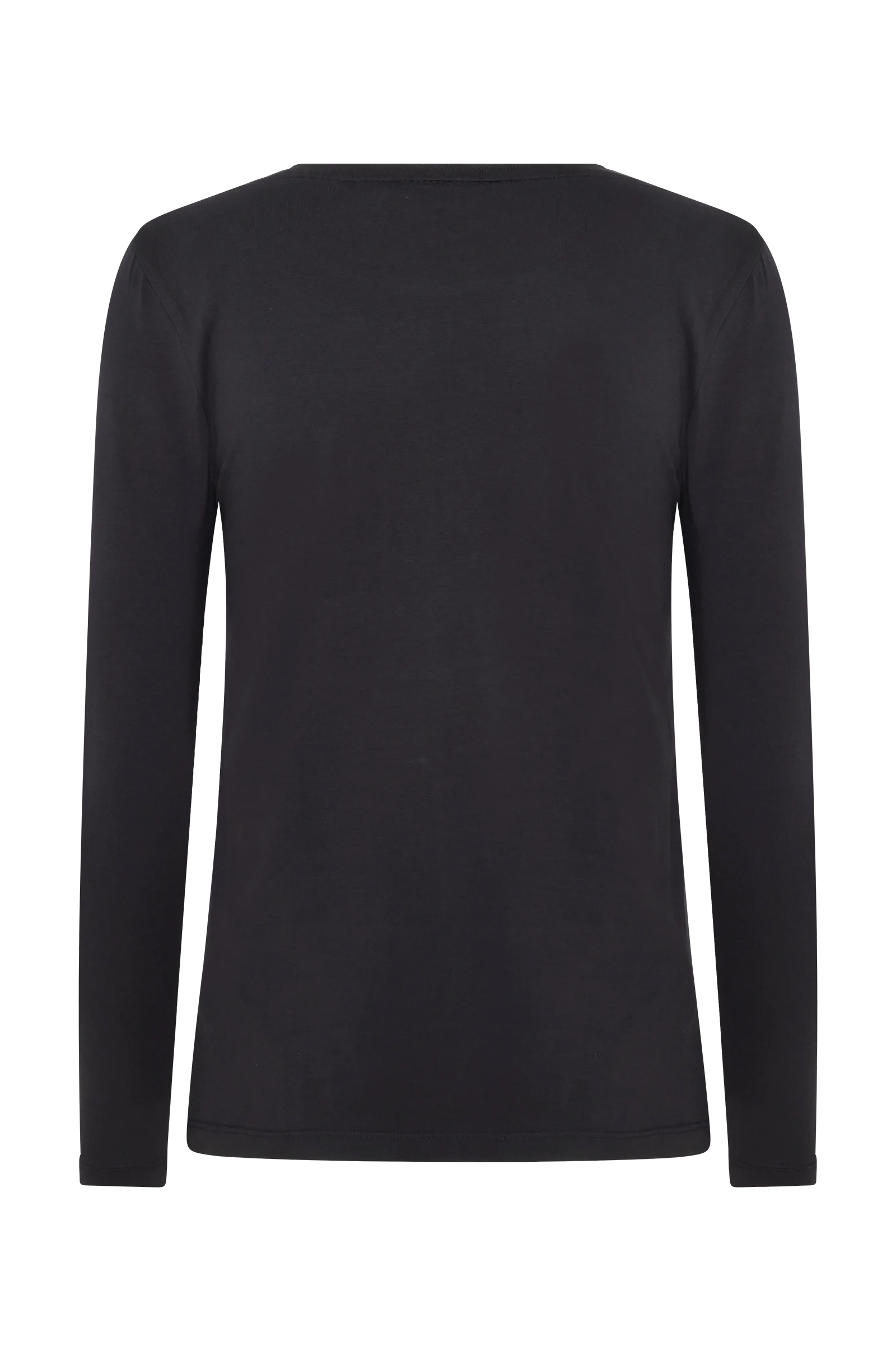 Dames t-shirt lange mouw blauw