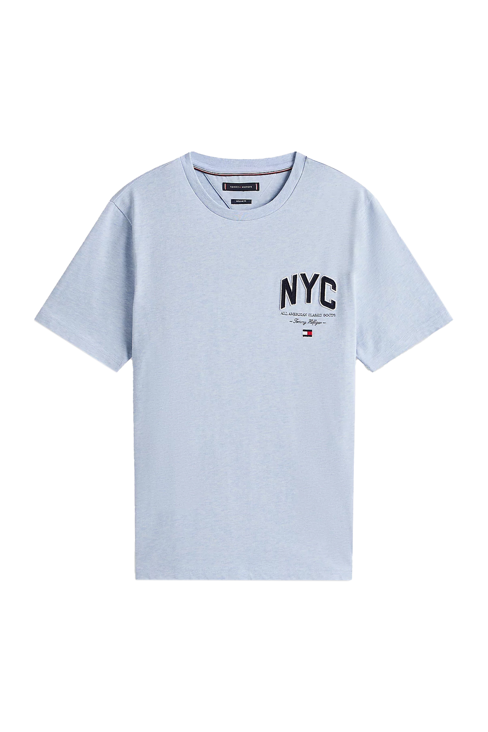 Heren t-shirt kortemouw blauw