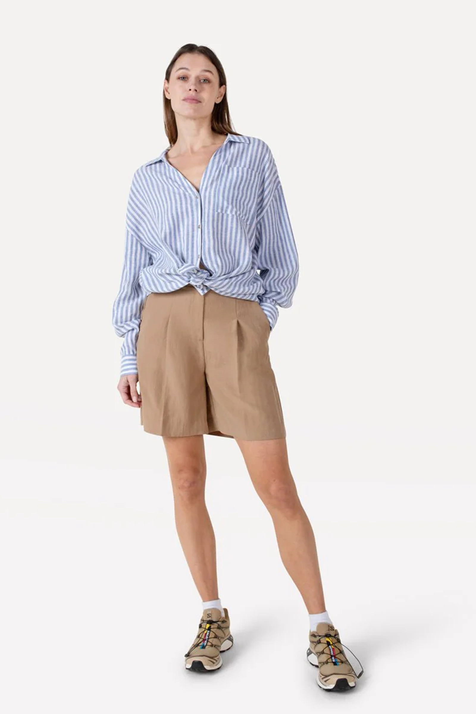 Dames short bruin