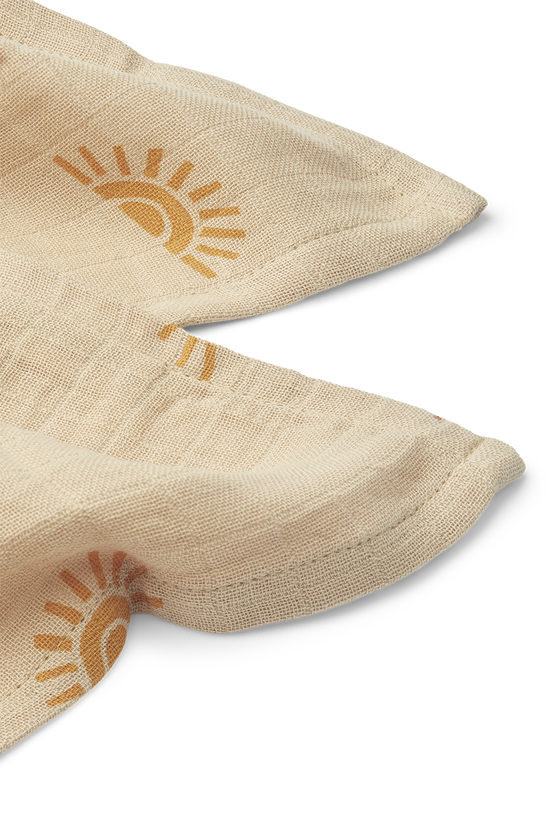 Liewood Lewis muslin cloth 2-pack Geel-1 1