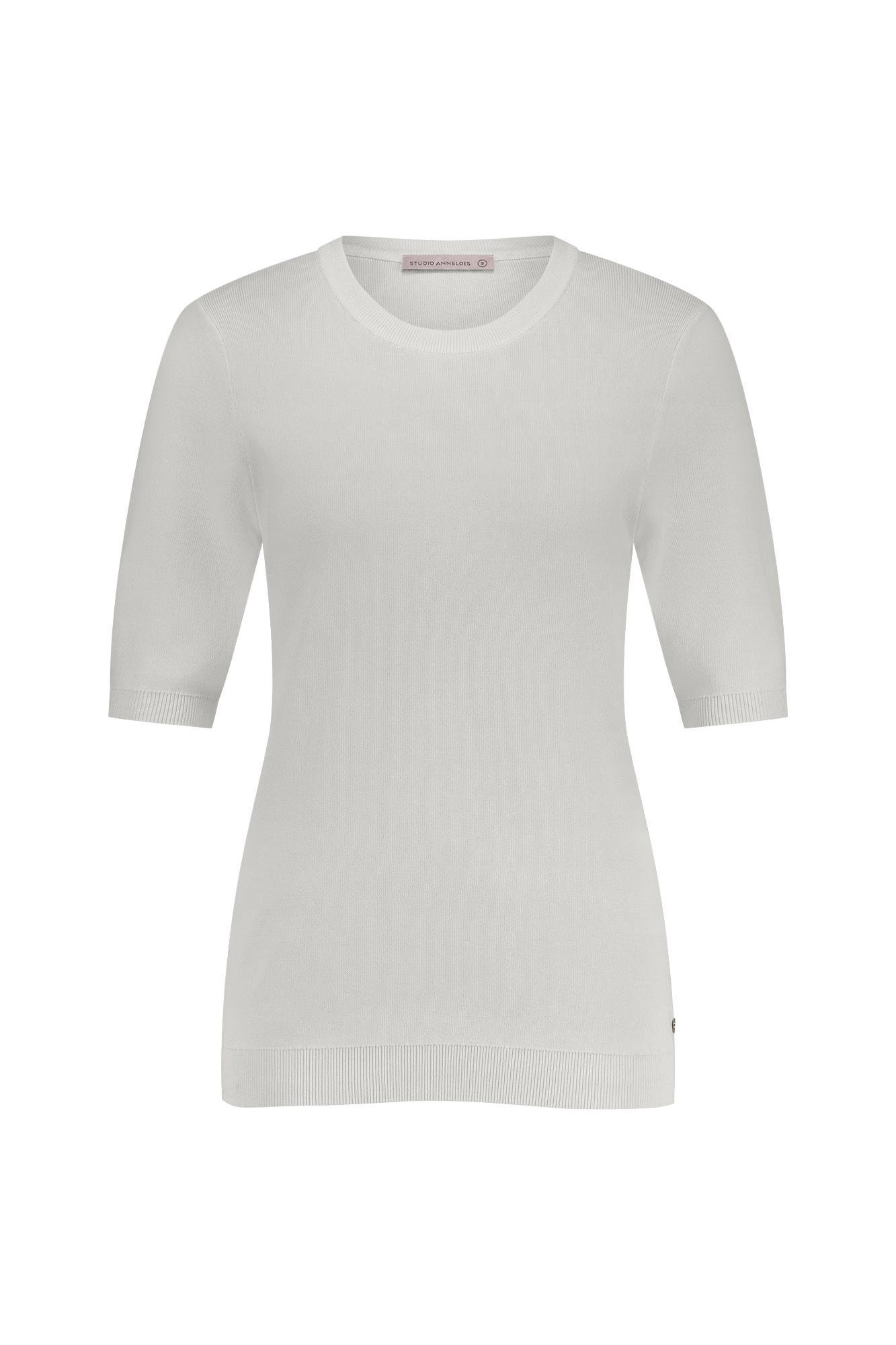 Dames t-shirt korte mouw ecru