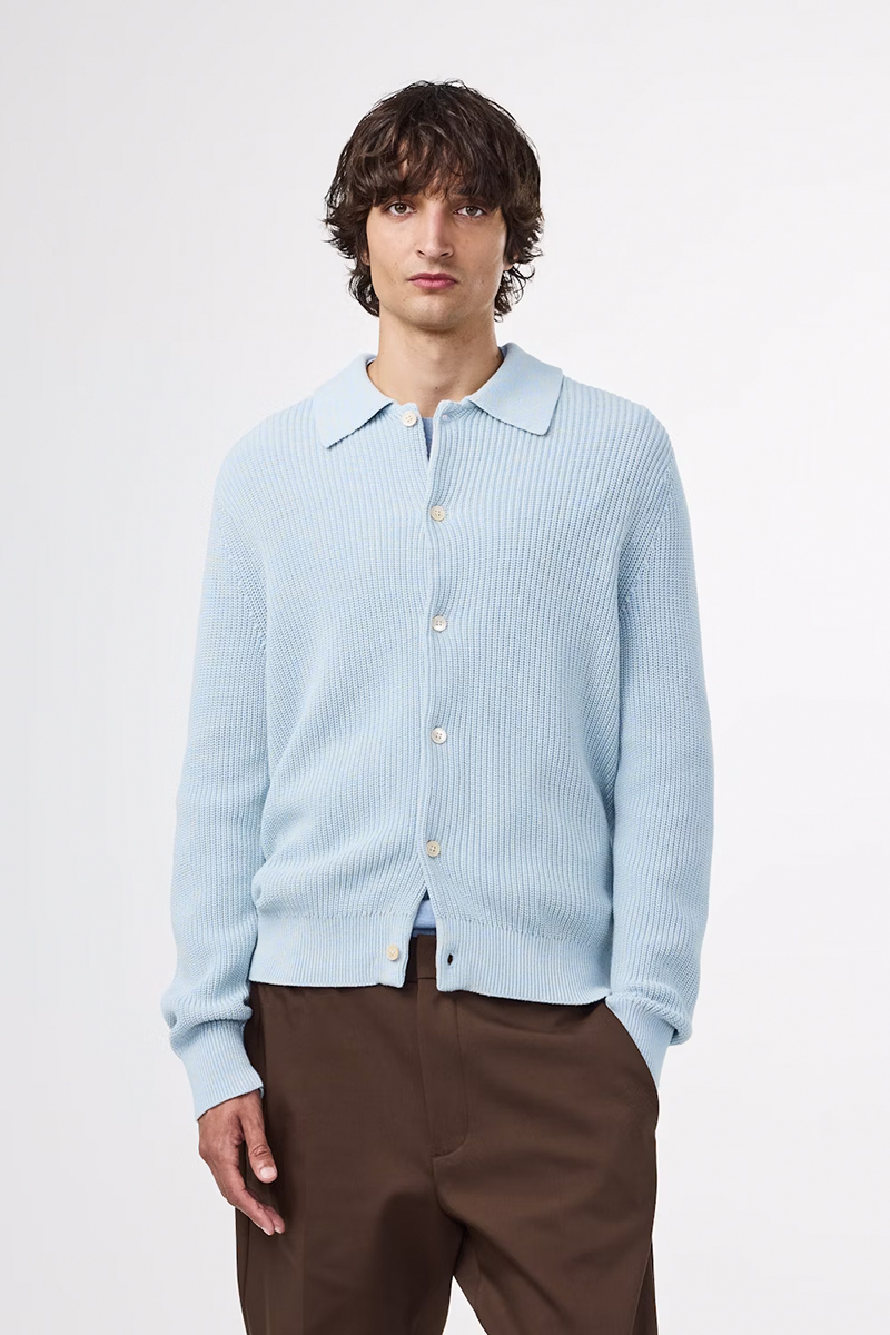 Heren vest blauw