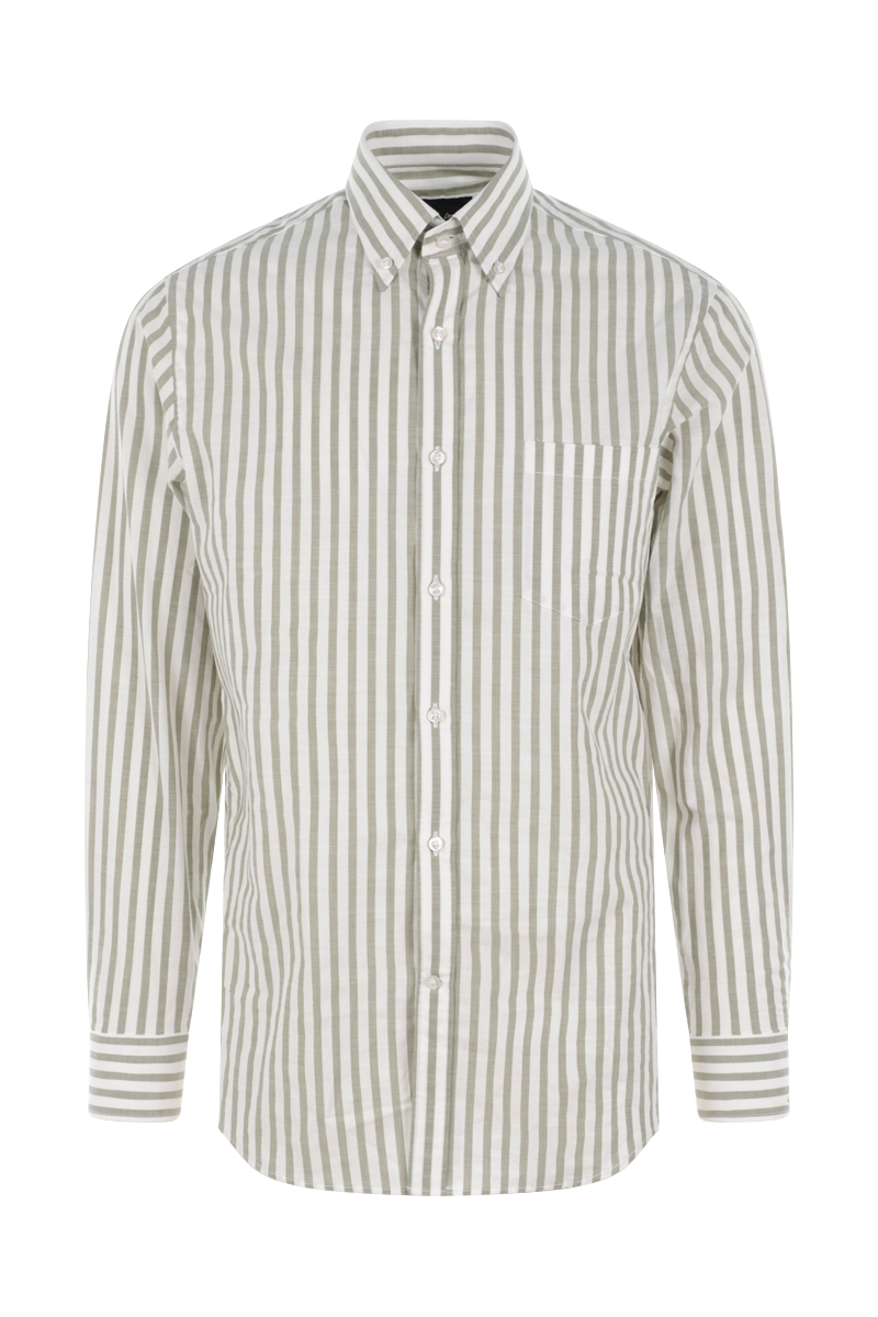 Heren overhemd lm casual groen