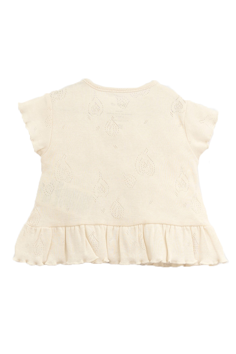 Baby t-shirt korte mouw ecru