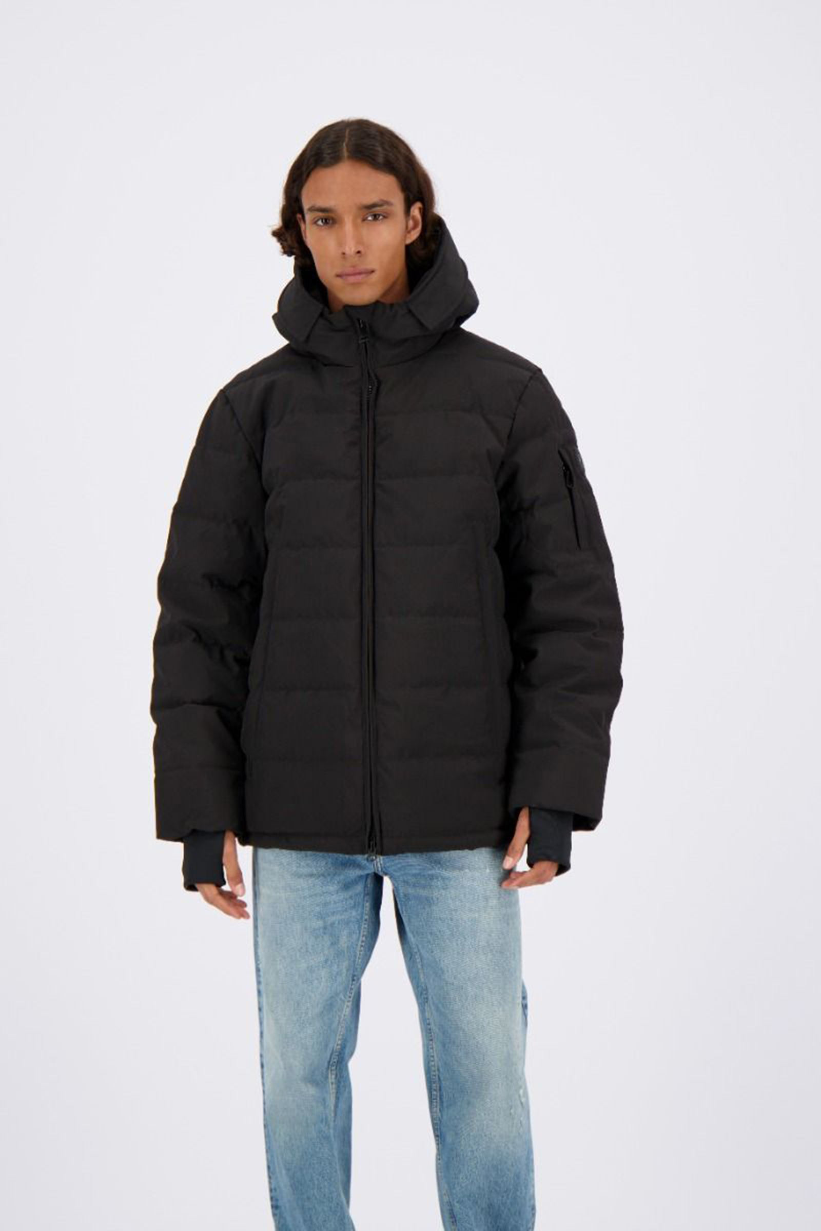 Heren parka zwart